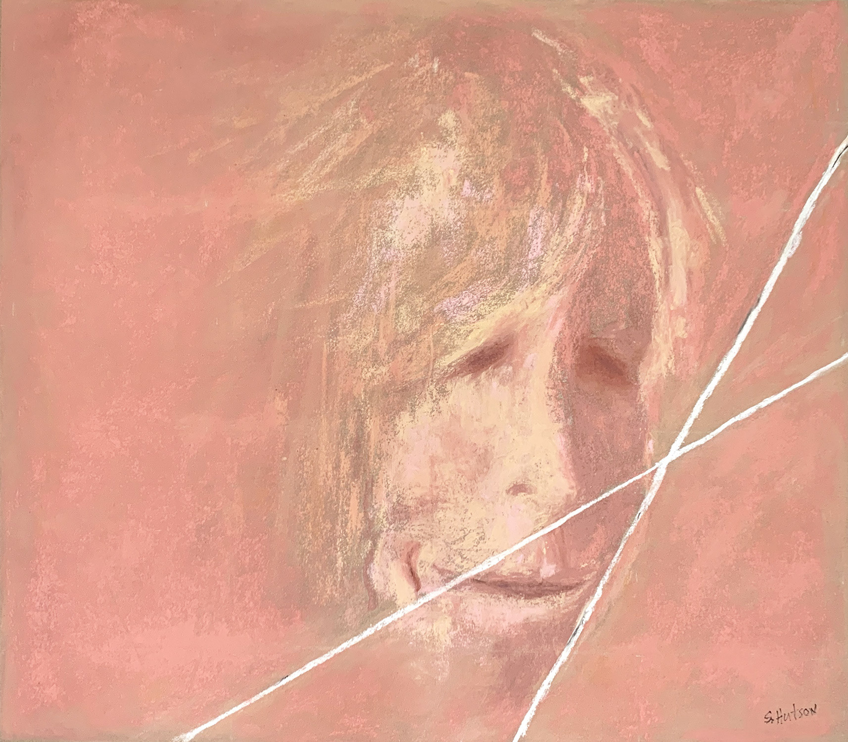 Crossing the Line, a pastel painting by Sherry Hutson (sHutson)