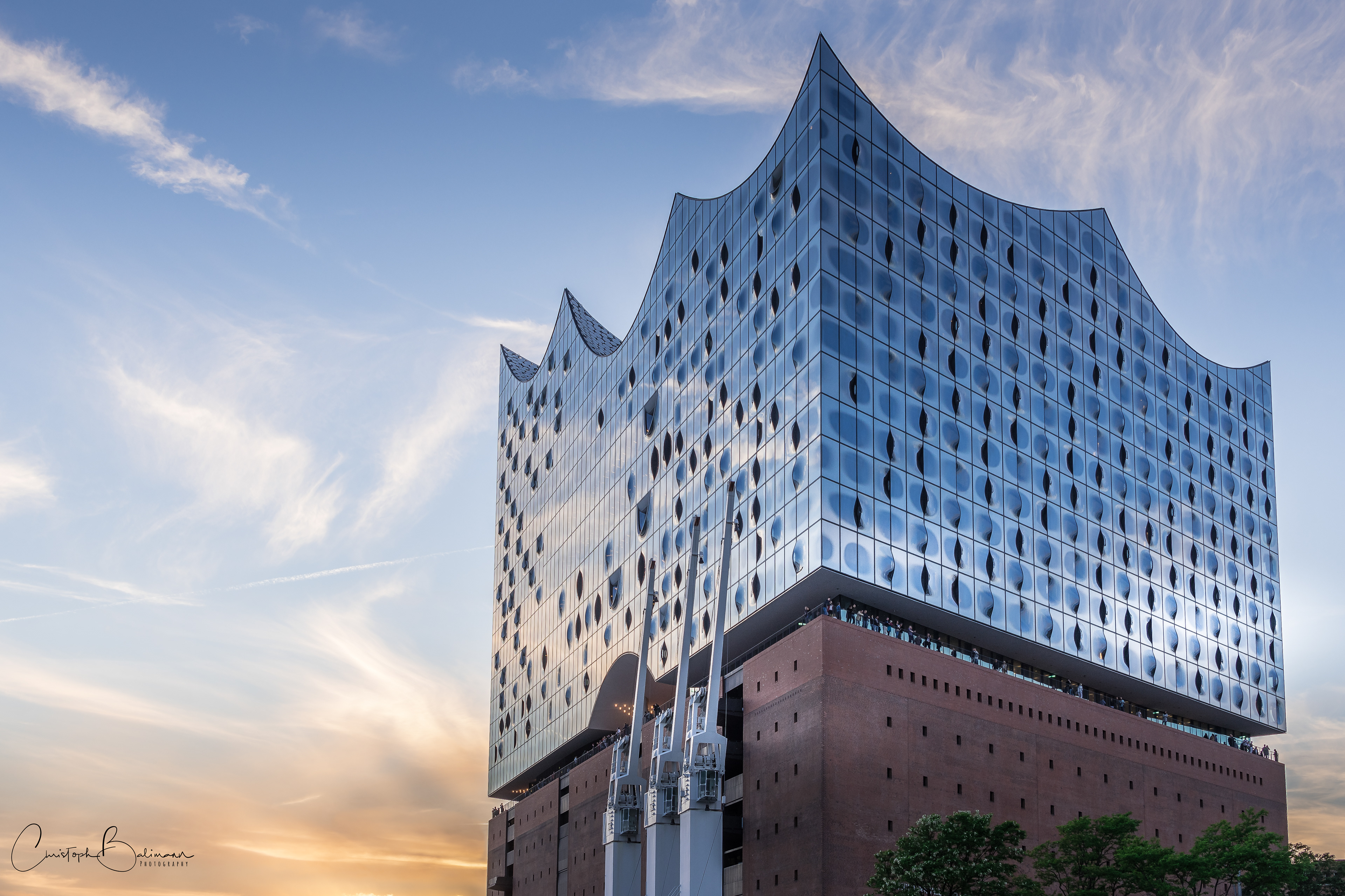 Elbphilharmony Hamburg during sunset
