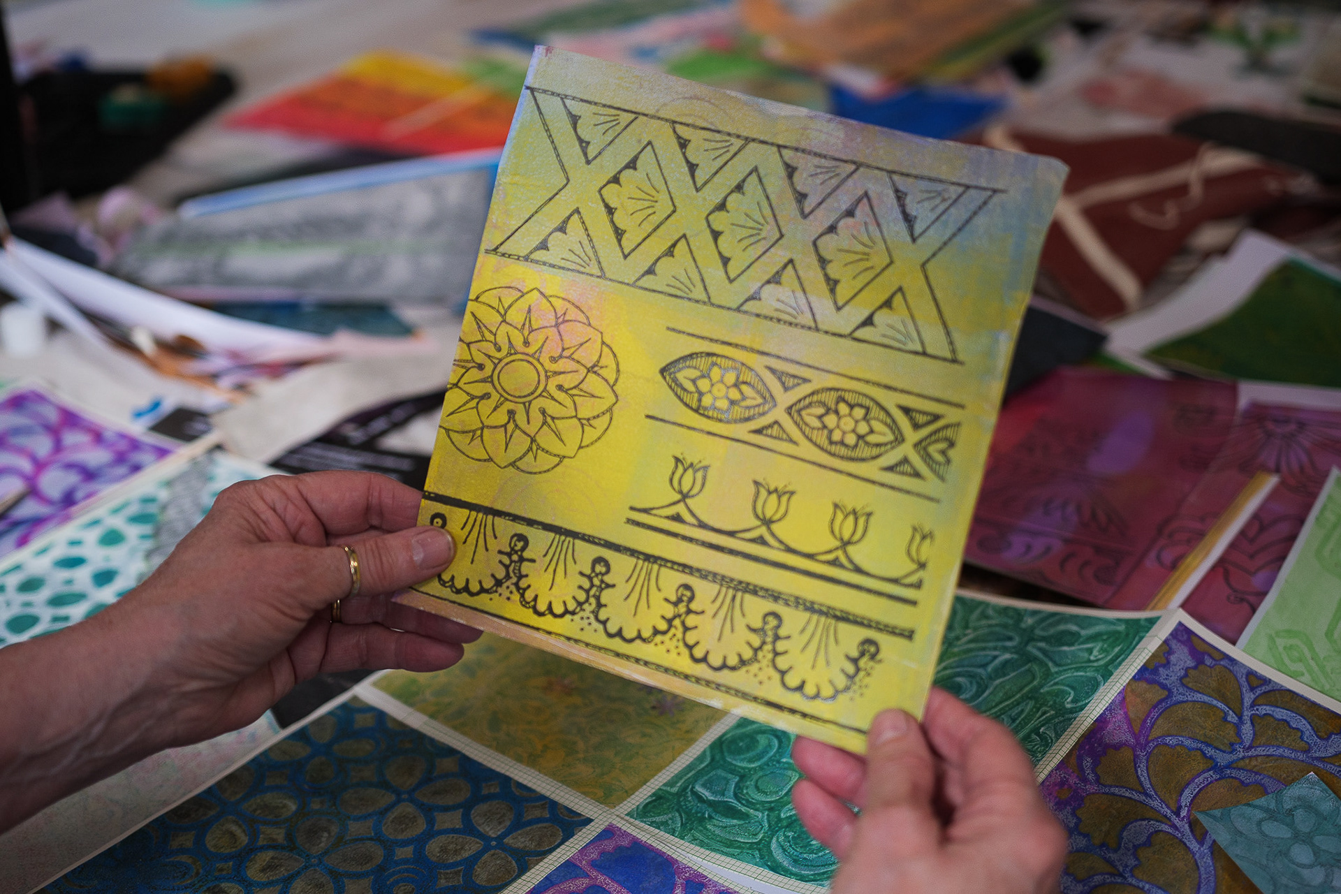 Art Workshop at the 16th Century Painted Room in Ledbury.
