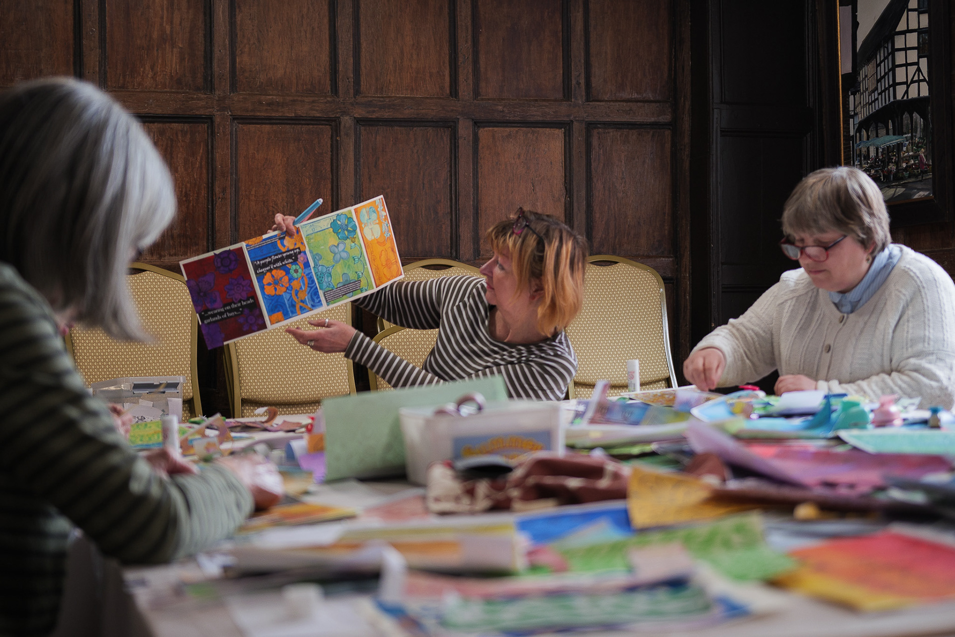 Art Workshop at the 16th Century Painted Room in Ledbury.