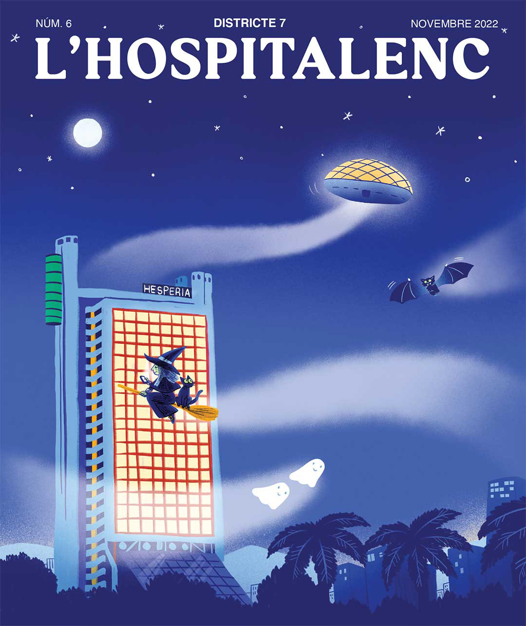 Ilustración para portada del especial mensual "L'Hospitalenc".
