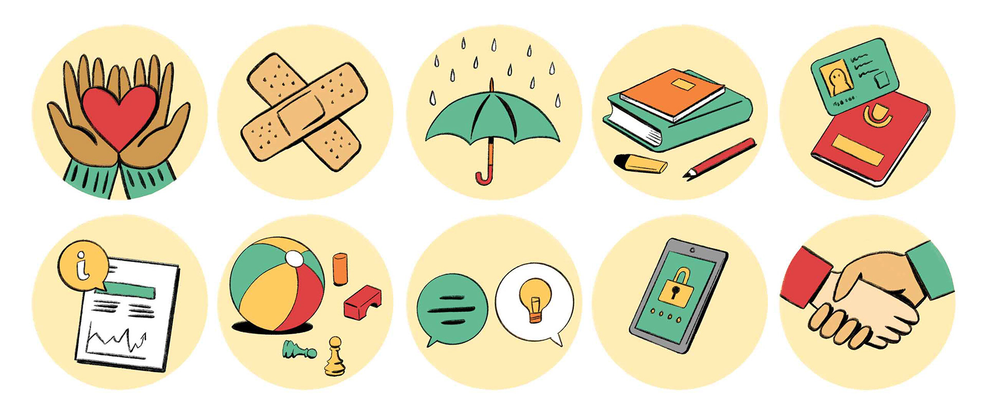 Ilustraciones de detalle para libro educativo