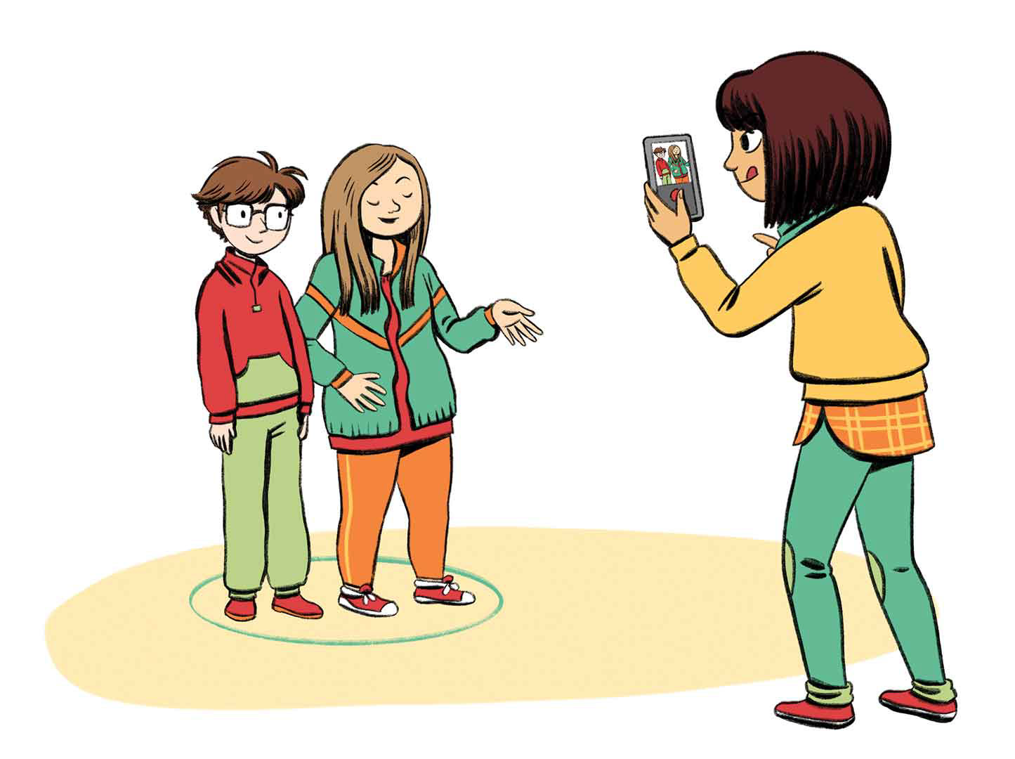 Estudiantes haciendo un vídeo