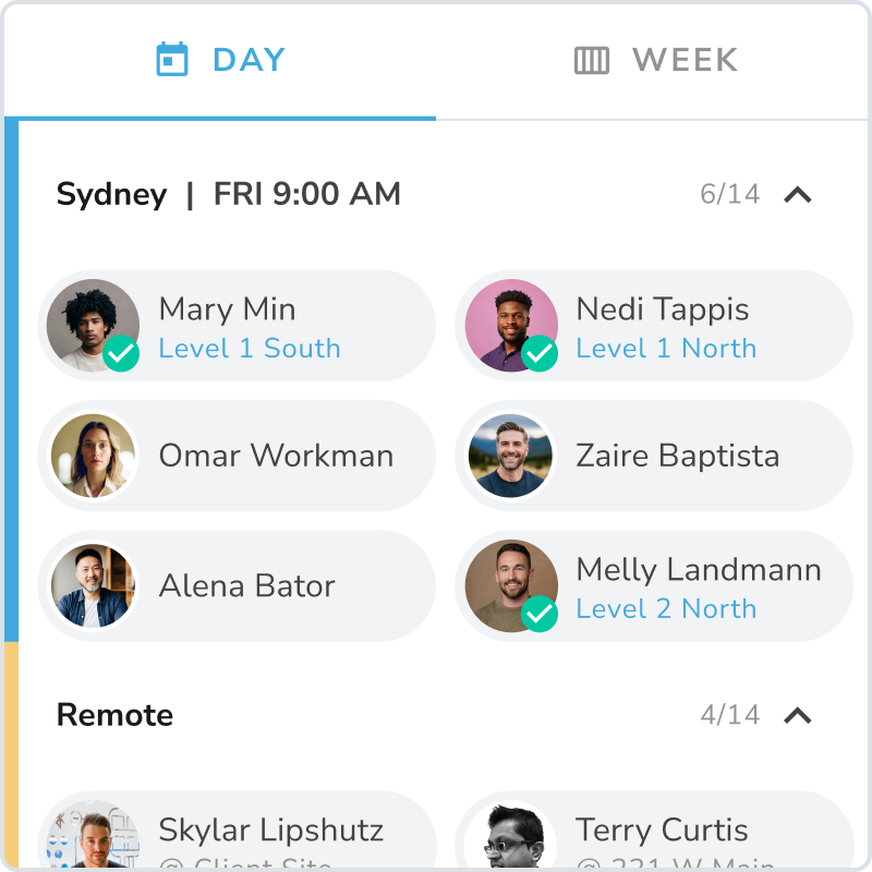 Automated, team-based planning and desk booking