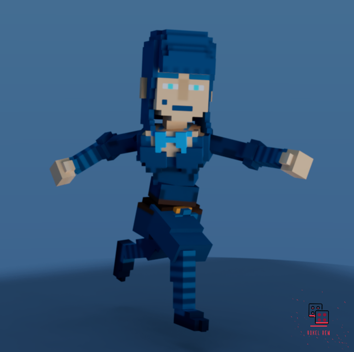 The blue woman