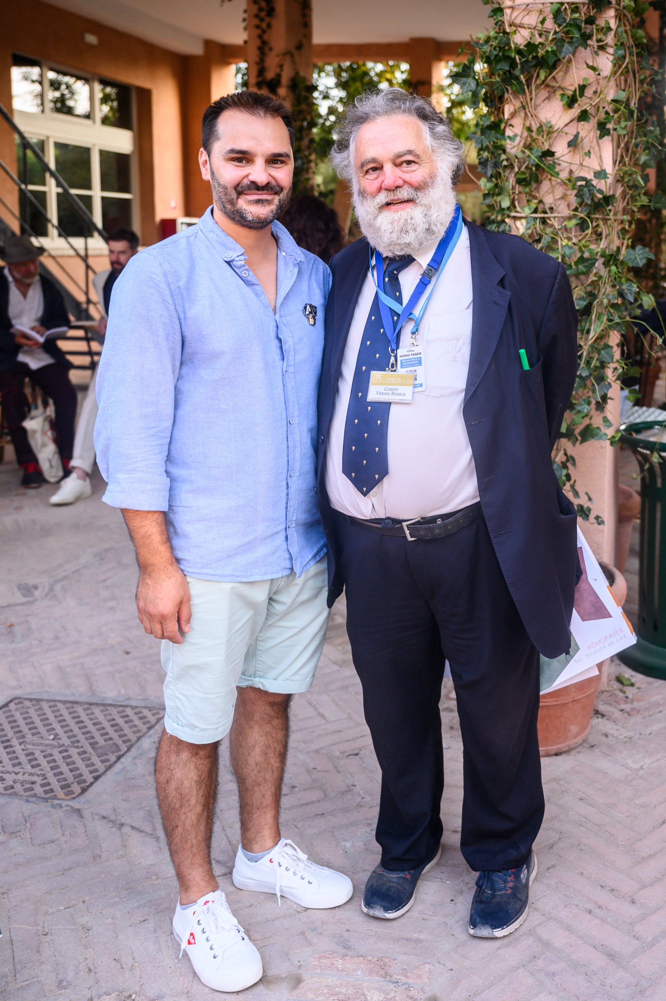 Бижутерът Димитър Станков и куратора Жан Бланшар, 2024, .Венеция