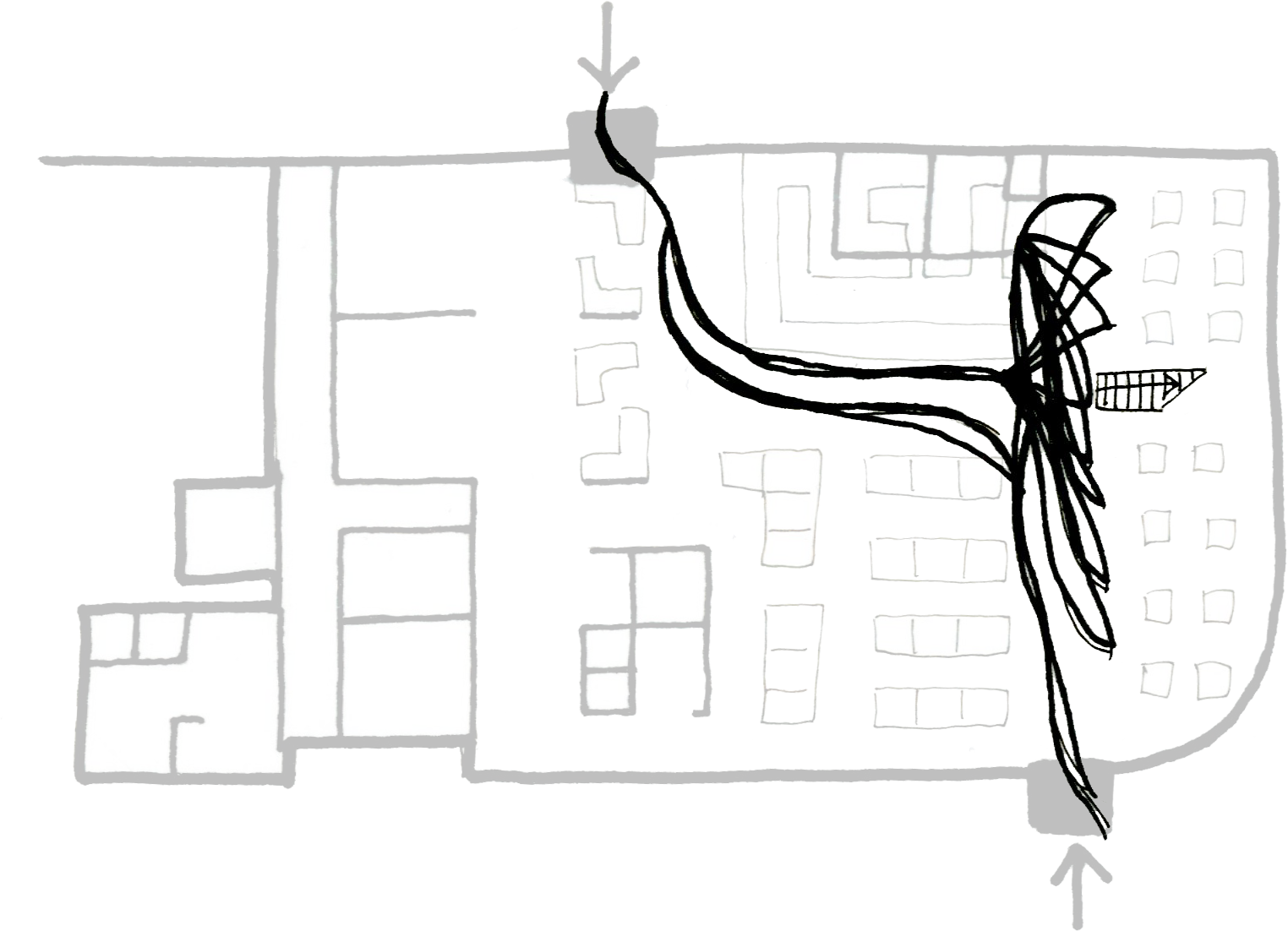 Flow in the open kitchen