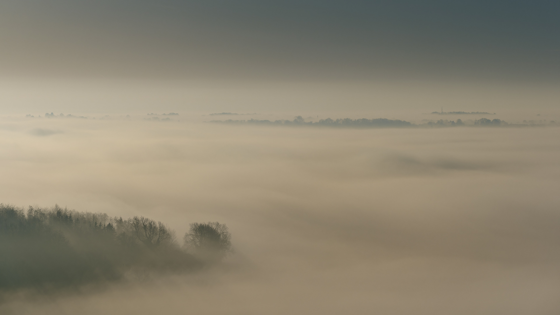 Foggy view from Lansdown playing fields