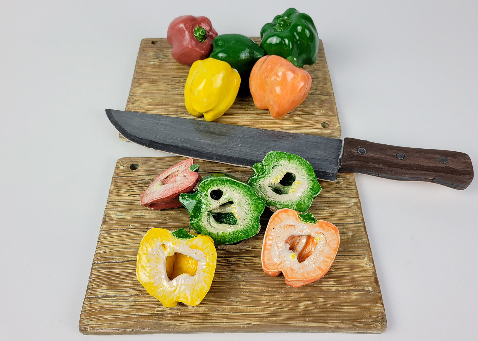 Still Life: Screaming Peppers & Knife, 2021