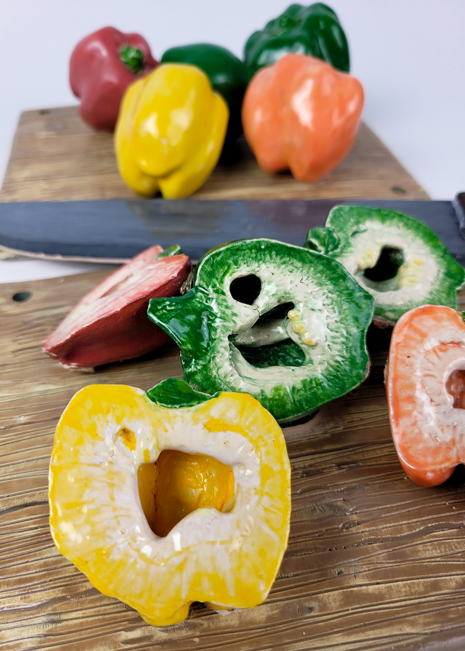 (Detail) Still Life: Screaming Peppers & Knife, 2021