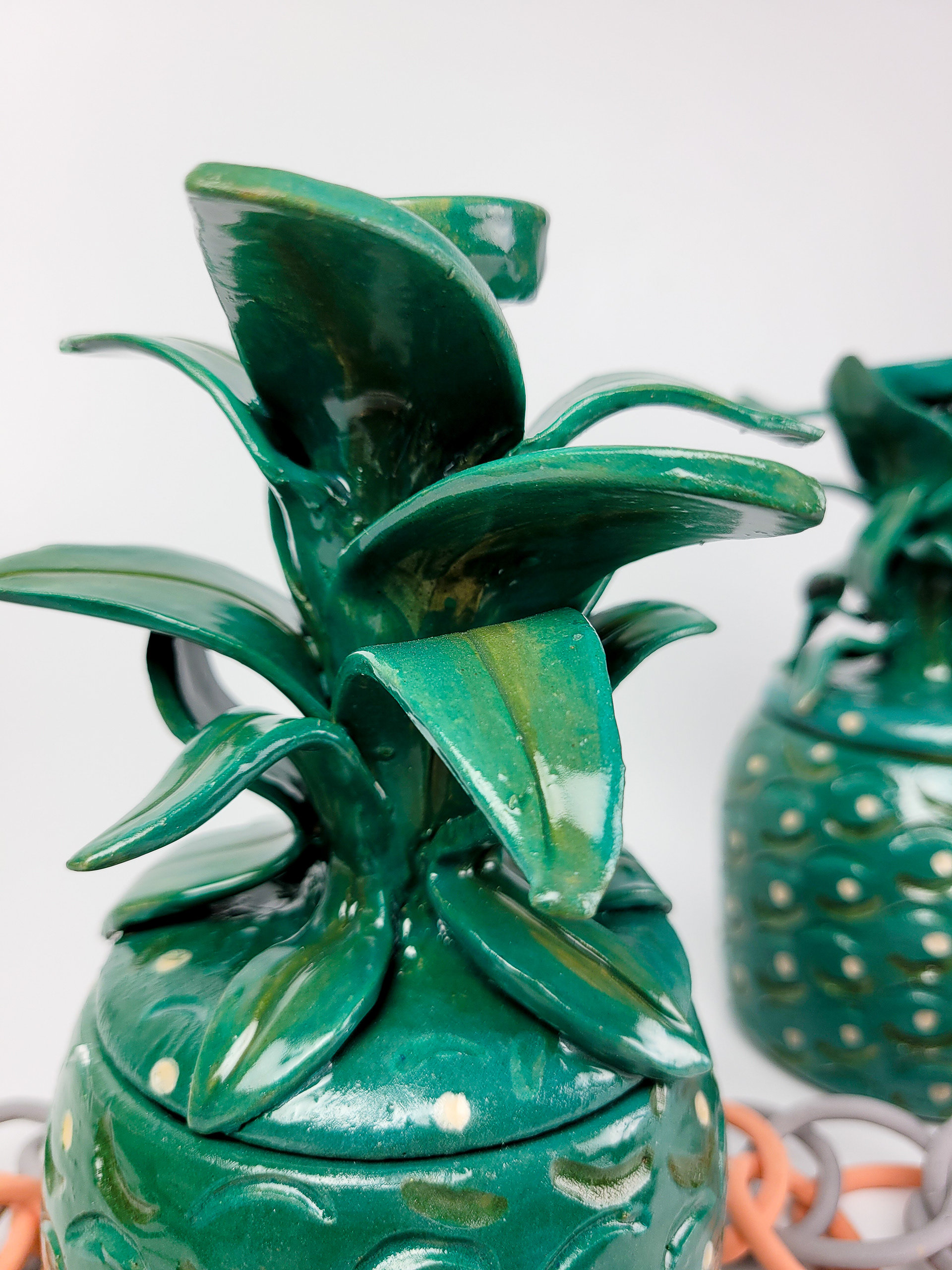 (Detail) Visions of Hawai'i, pineapples and link lei