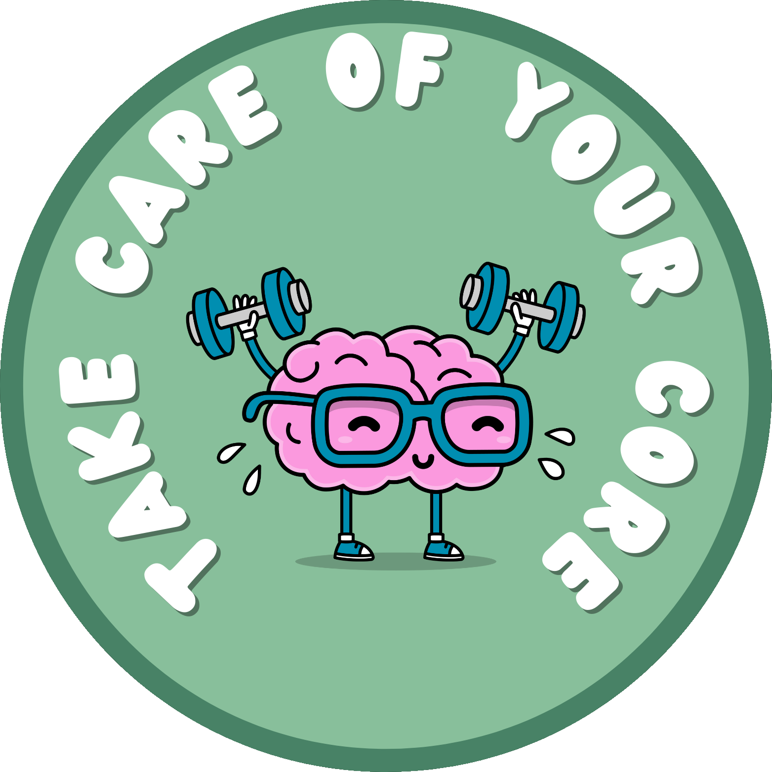 Men's Mental Health Giveaway Sticker W/ Core Powers