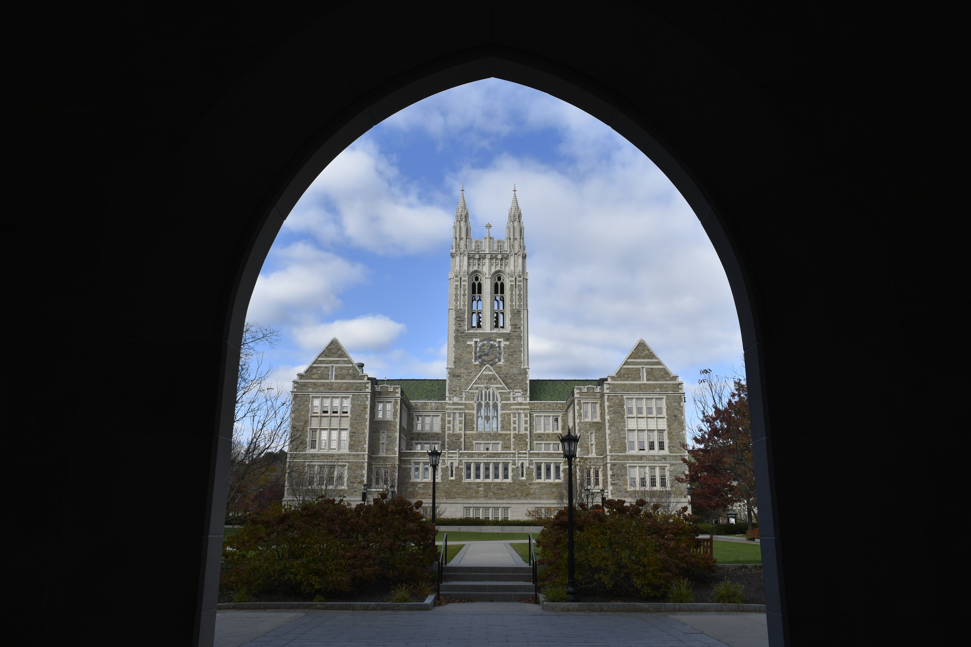 Gasson Hall view from Fulton Hall