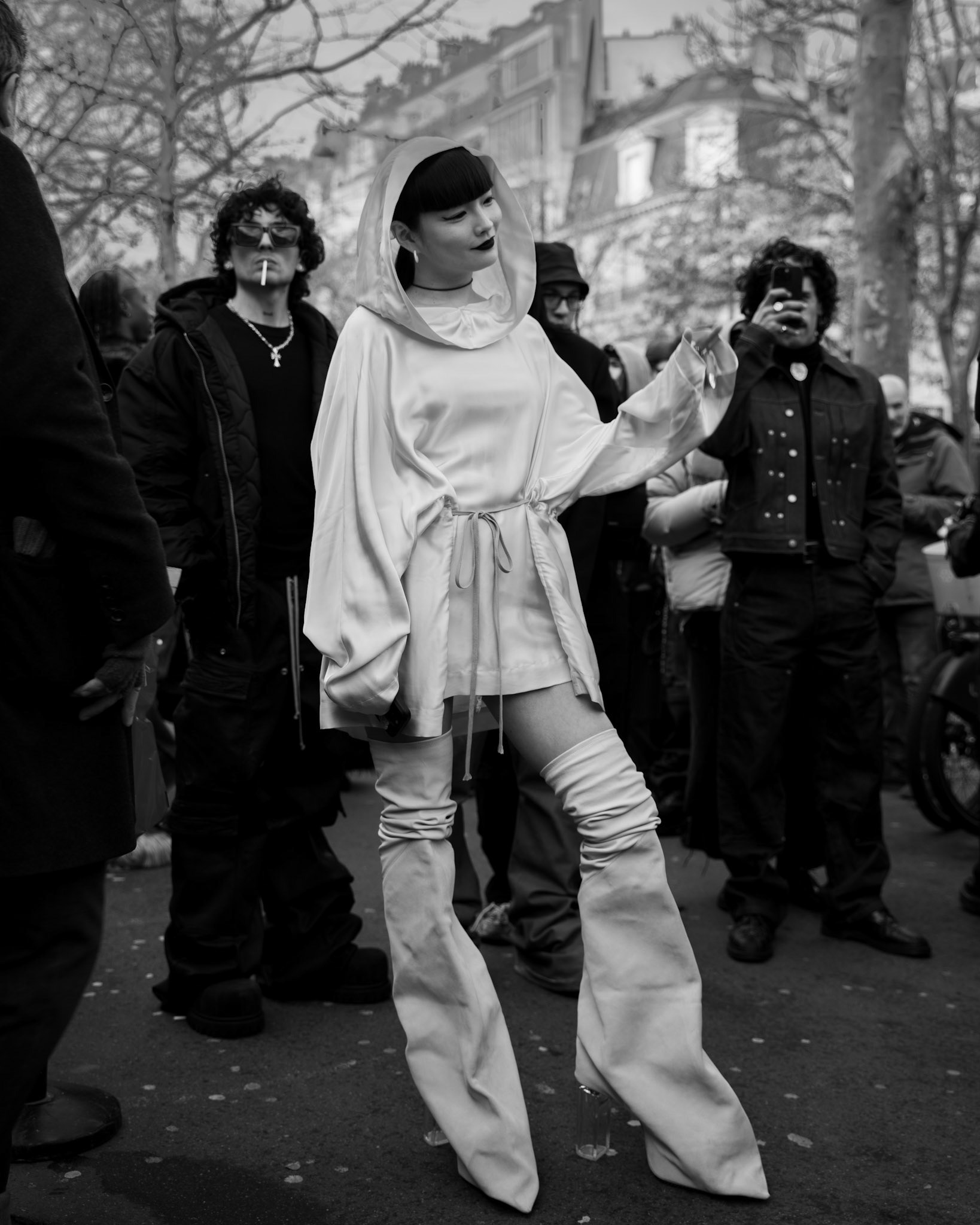 AKIMOTO KOZUE, RICK OWENS FW25 PFW
