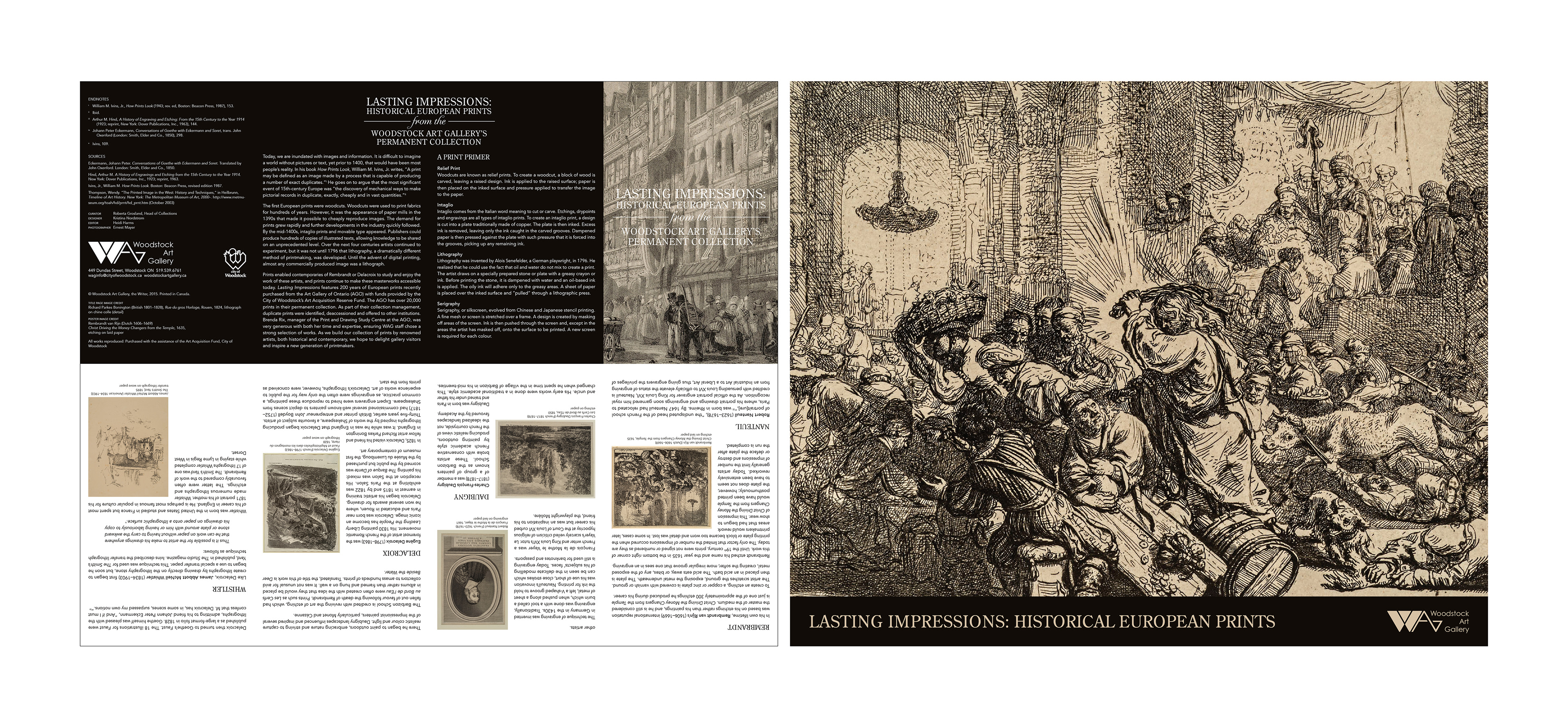 exhibition logo, double-sided brochure with poster