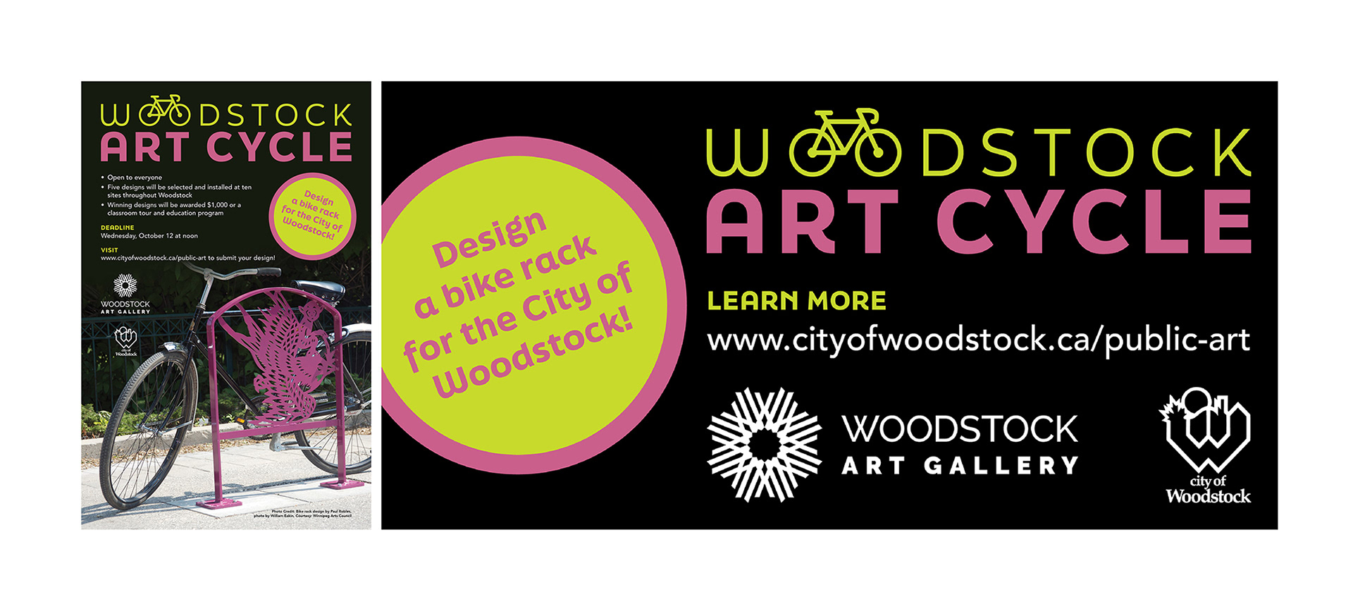 competition logo, poster and digital billboard