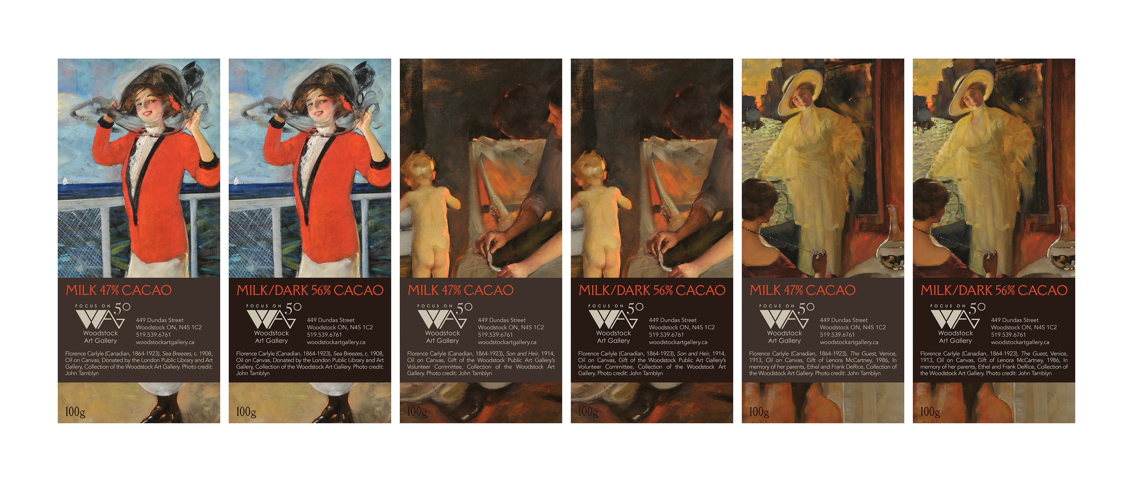 chocolate bar wrappers