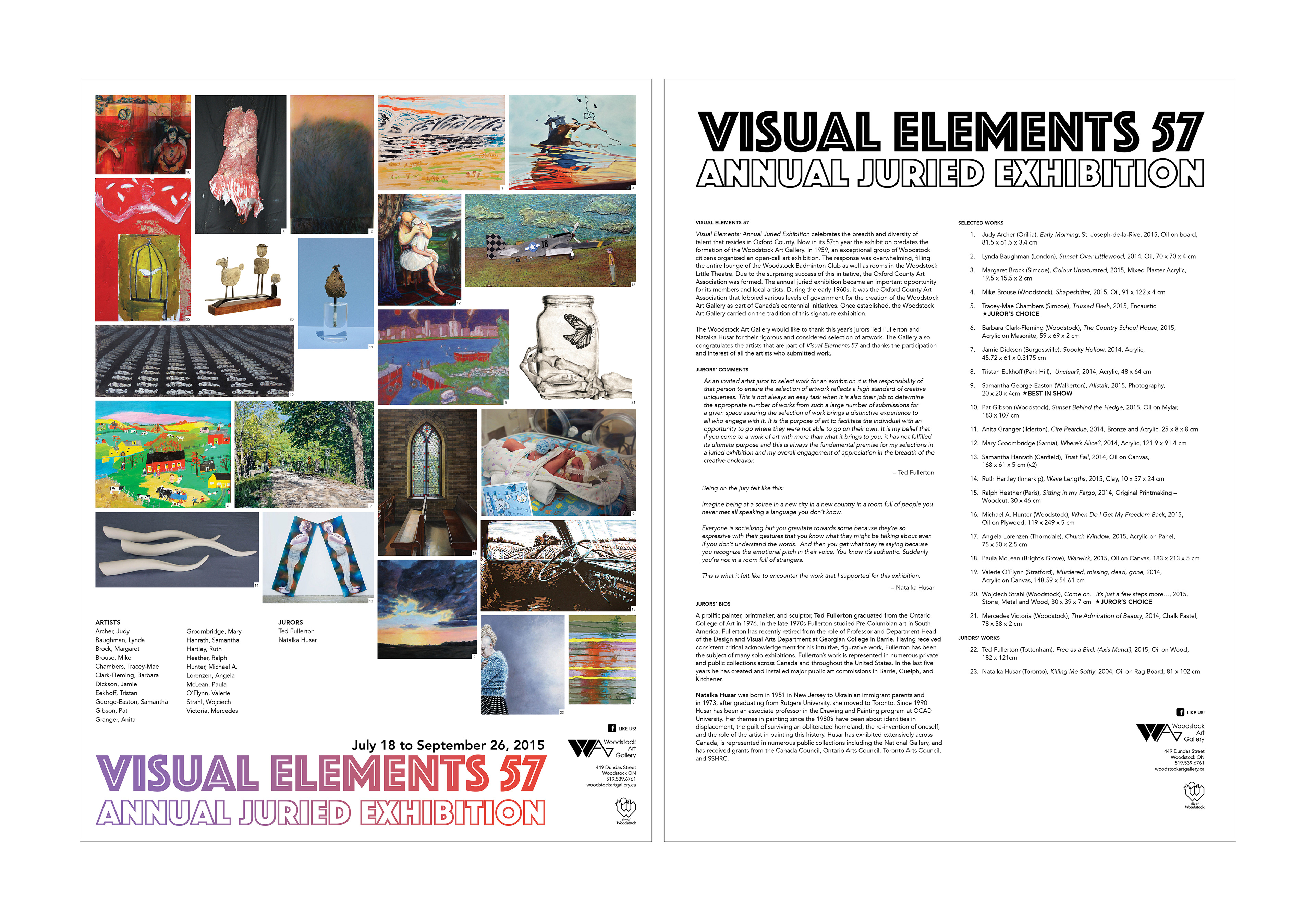 exhibition logo, double-sided poster