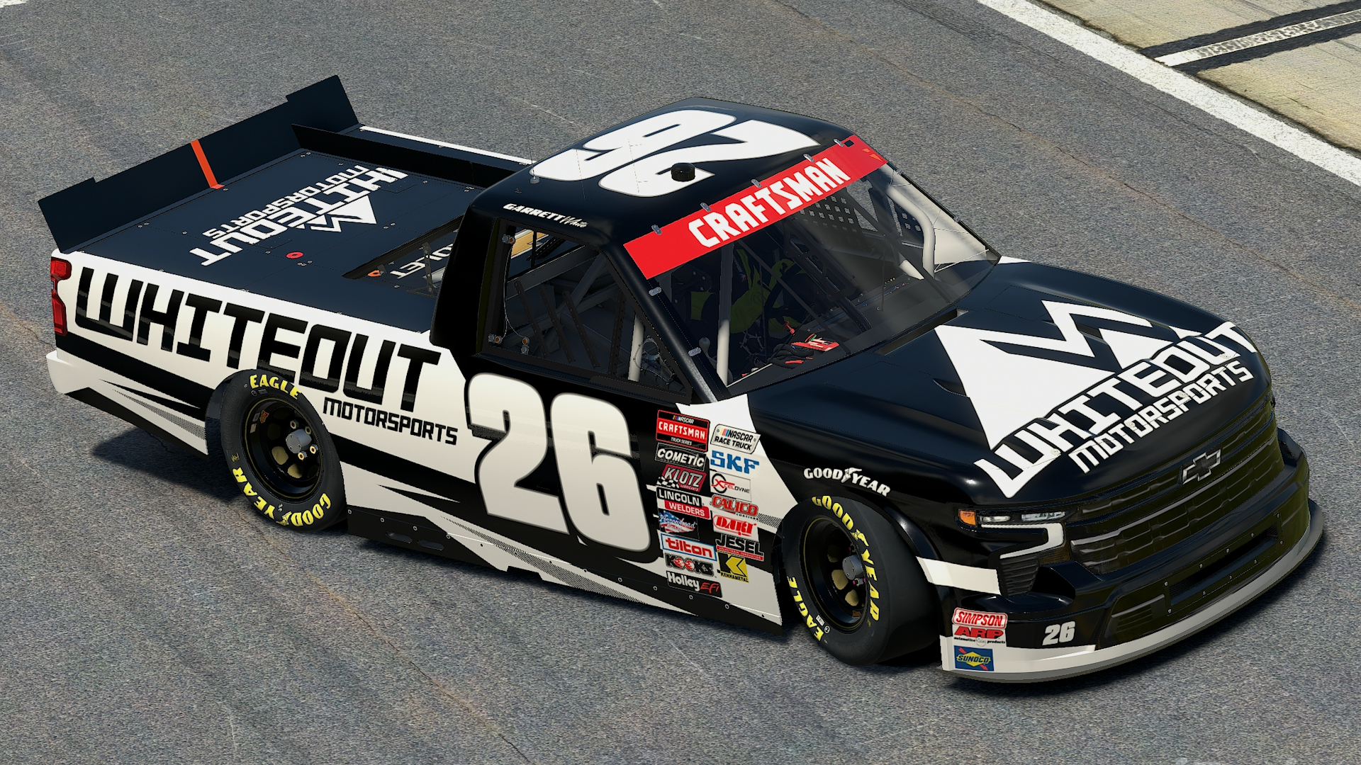 Garrett White Whiteout Motorsports Truck Series Silverado
