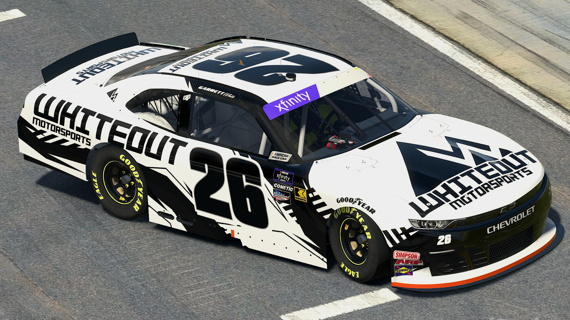 Garrett White Whiteout Motorsports Xfinity Camaro