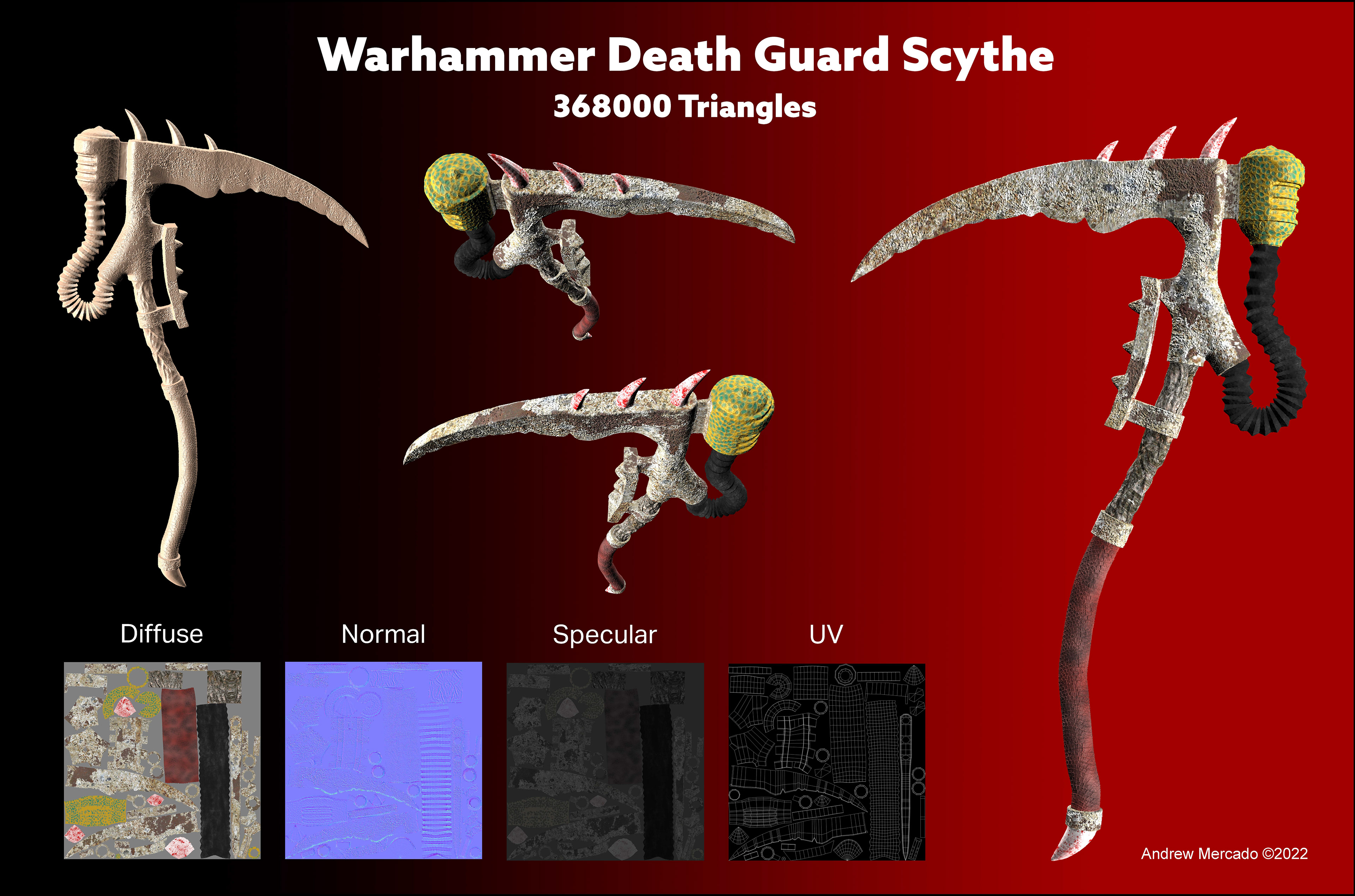 Warhammer Death Guard Scythe Model Sheet