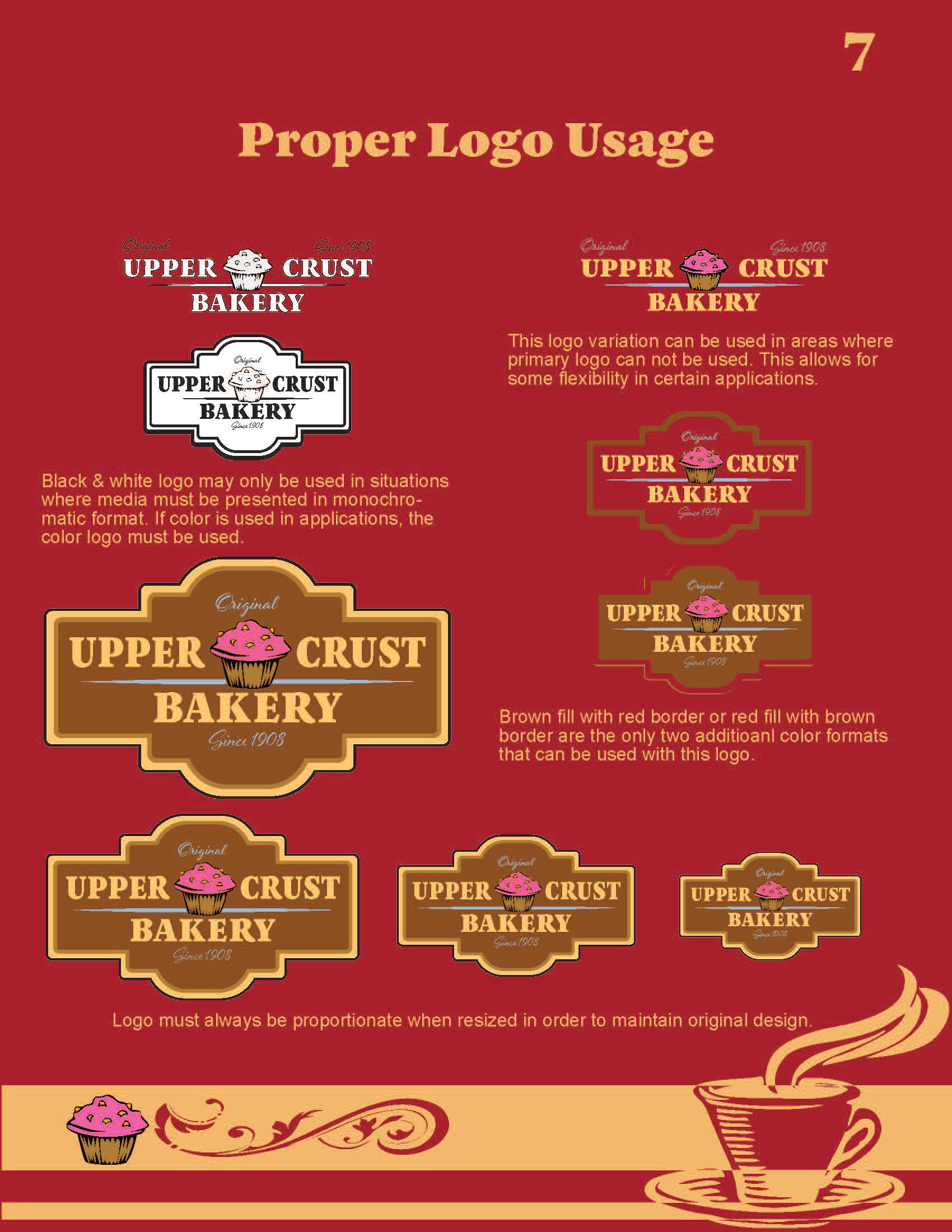 Upper Crust Bakery Brand Guide Page 7
