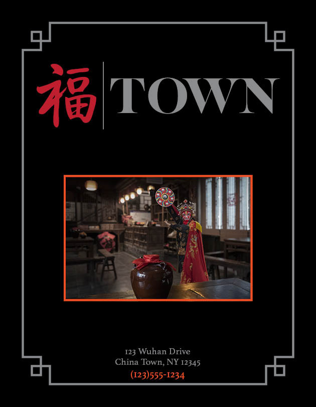 Restaurant Town Menu Front