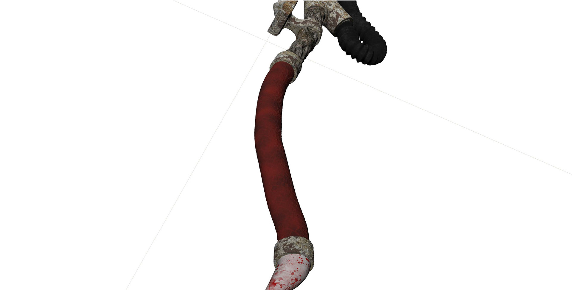 Warhammer Death Guard Scythe Textured Grip View Closeup