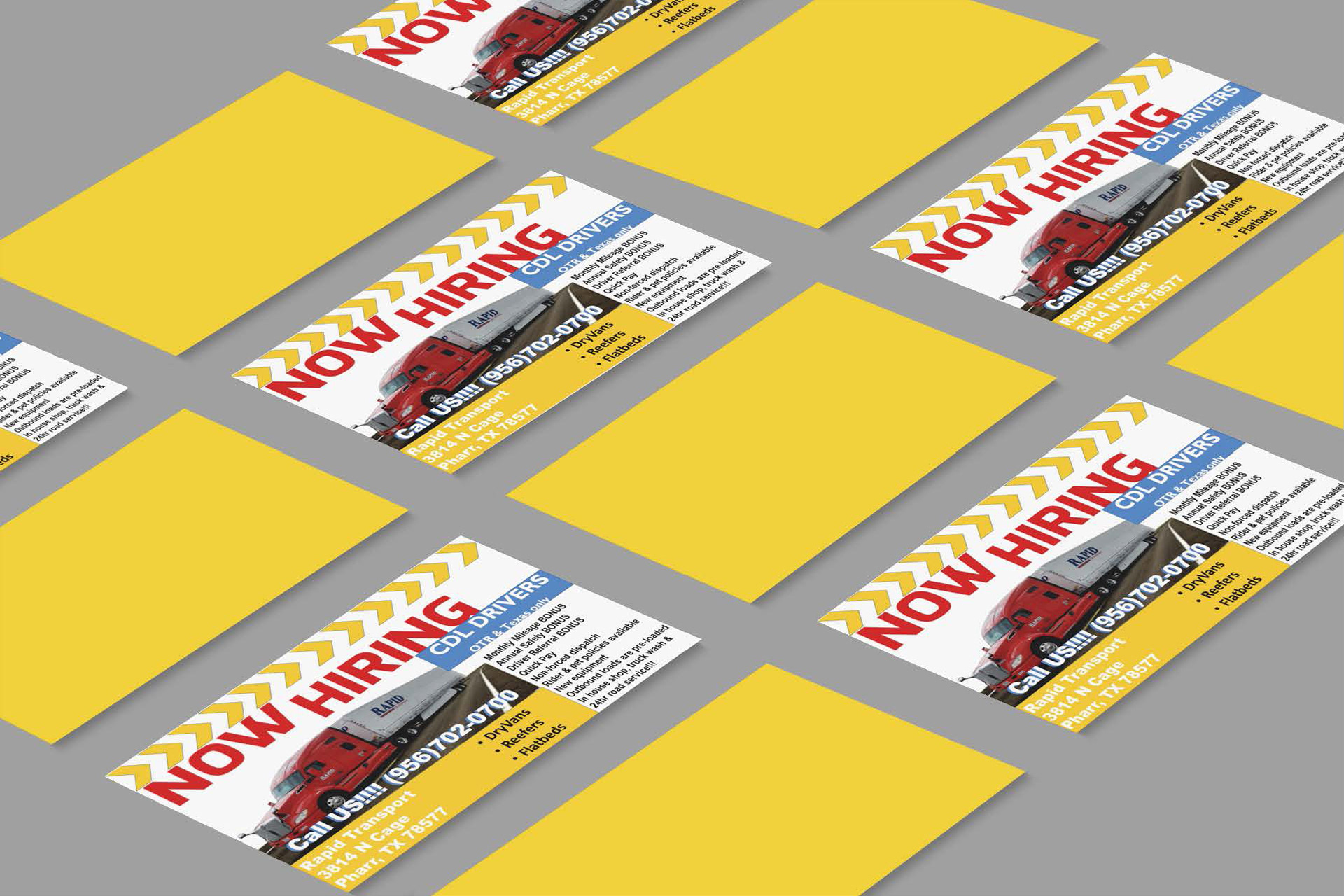 RAPID Transport Leave Behind Business Card 2