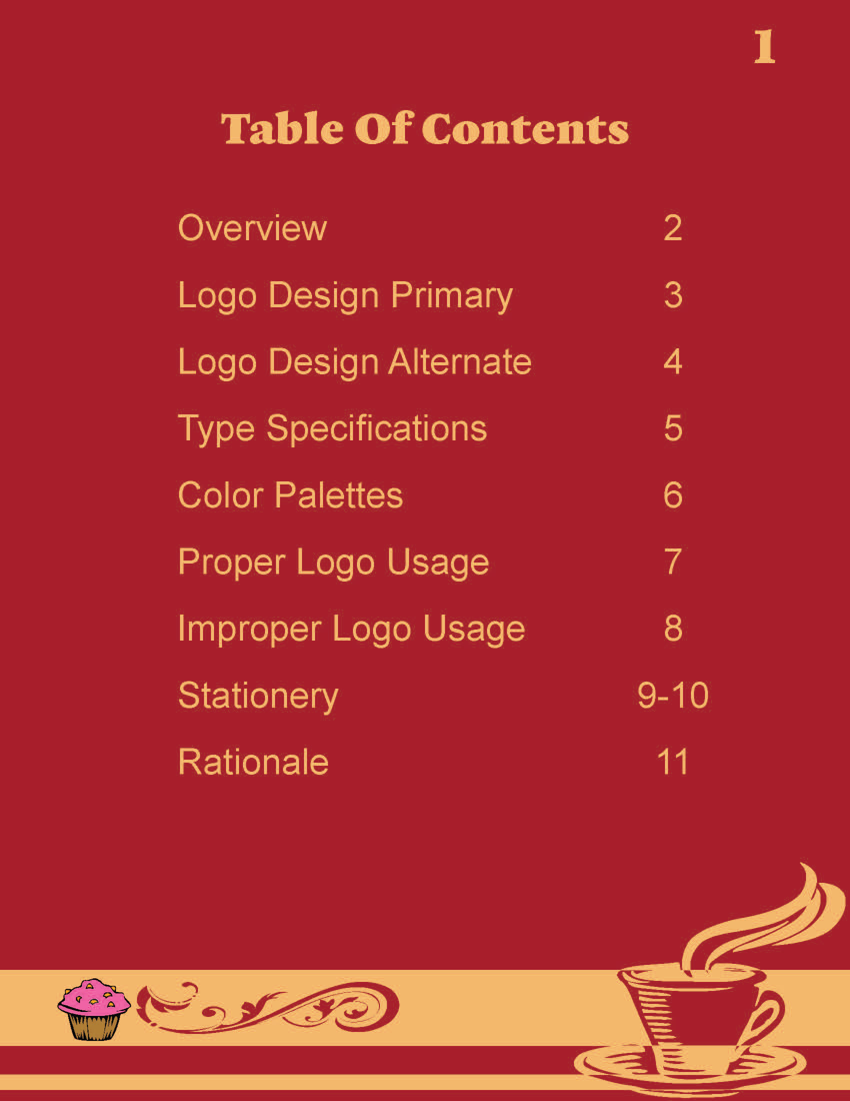 Upper Crust Bakery Brand Guide Page 1