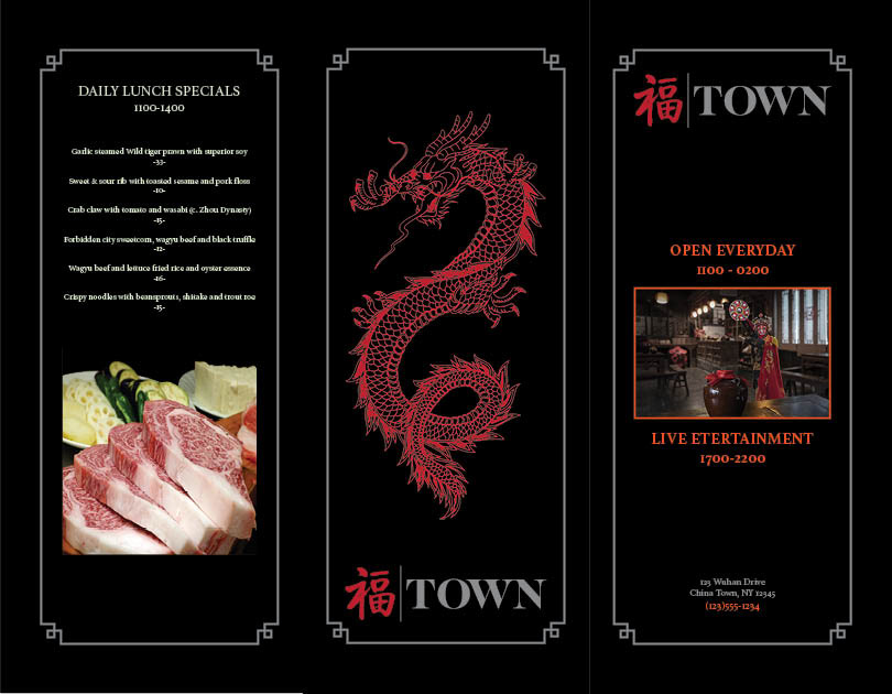 Restaurant Town Tri-Fold Outside