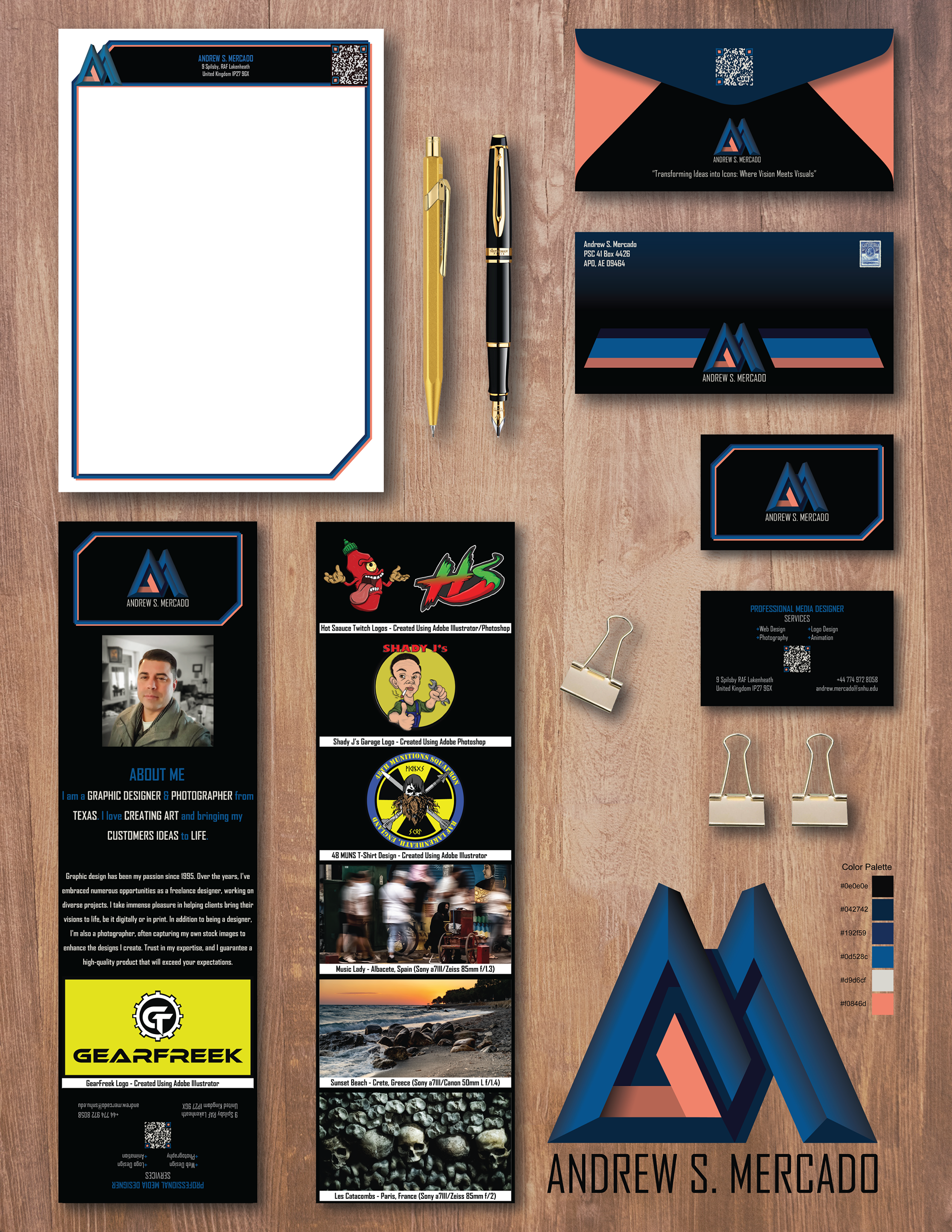 Andrew S. Mercado Designs Complete Stationary Set