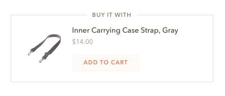 Close up of the "Buy It With" section