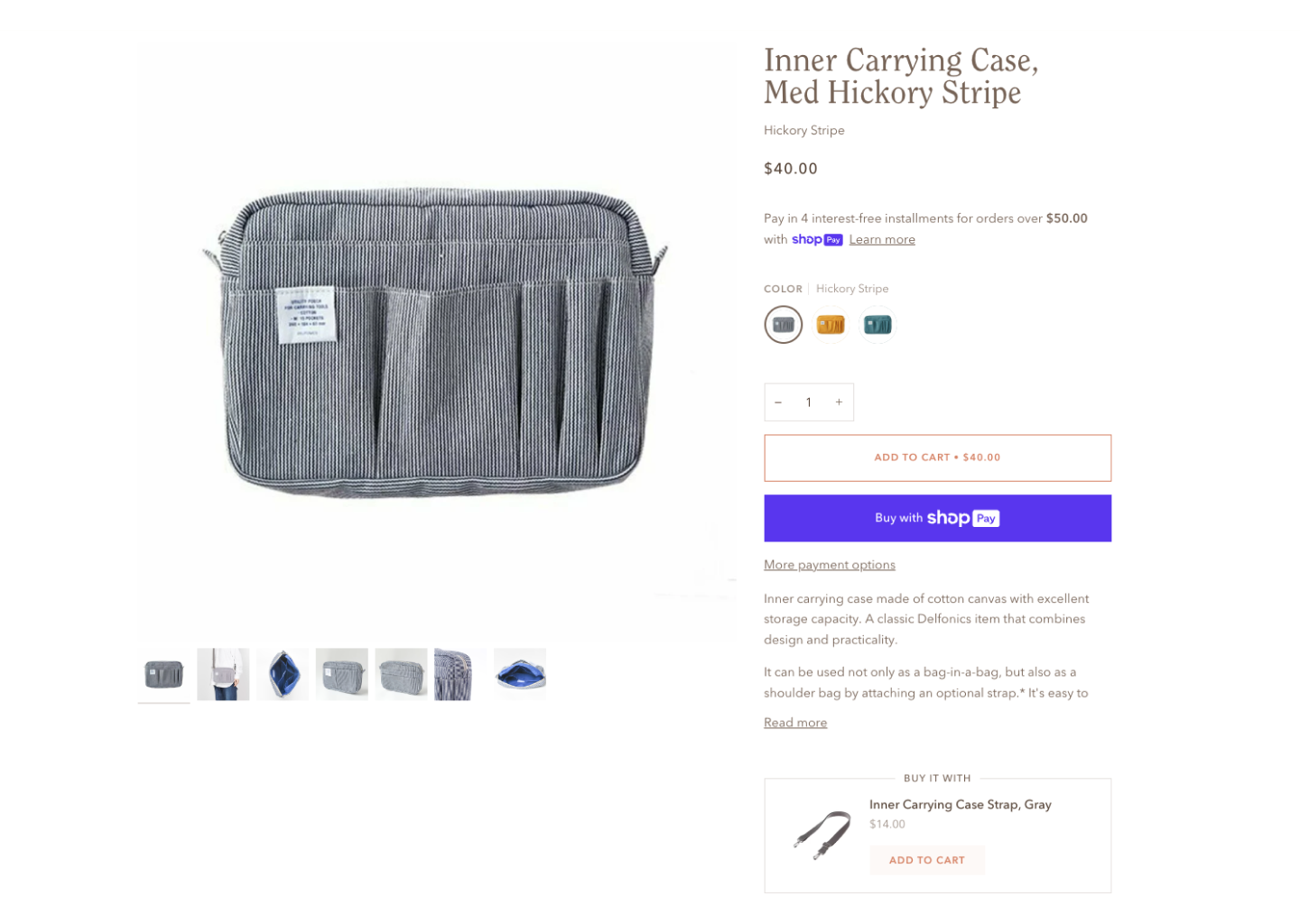The product page showing a "Buy It With" section