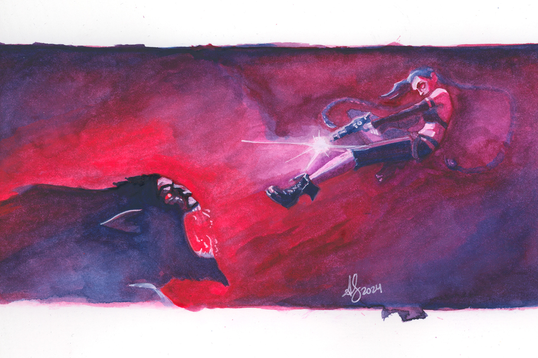 watercolor - Jinx vs Vander