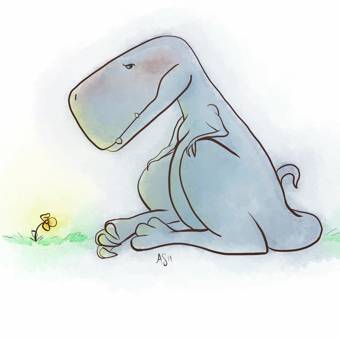 The drawing that inspired Prehistoric Pals