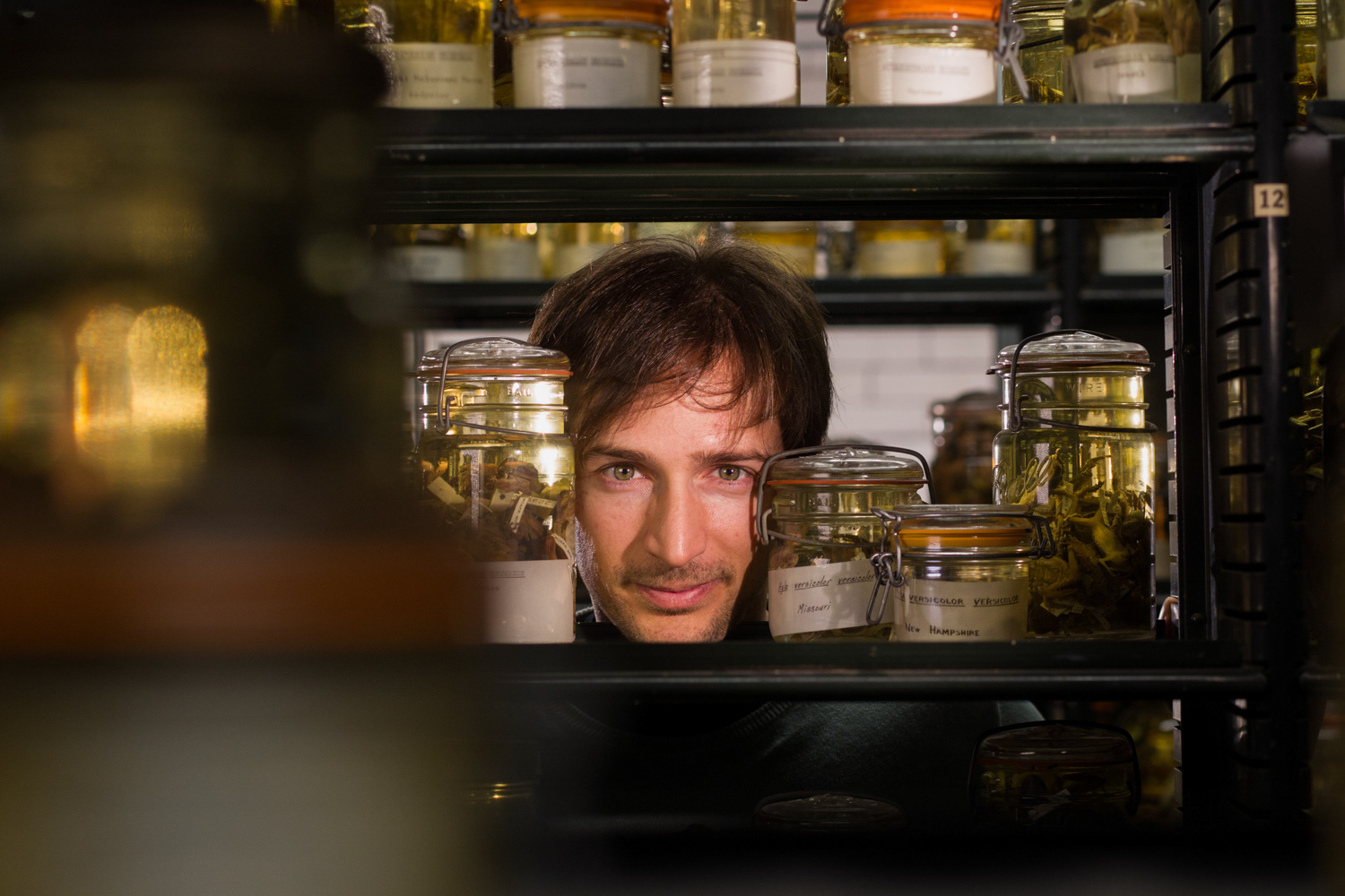 José Padial in the “alcohol house,” at CMNH