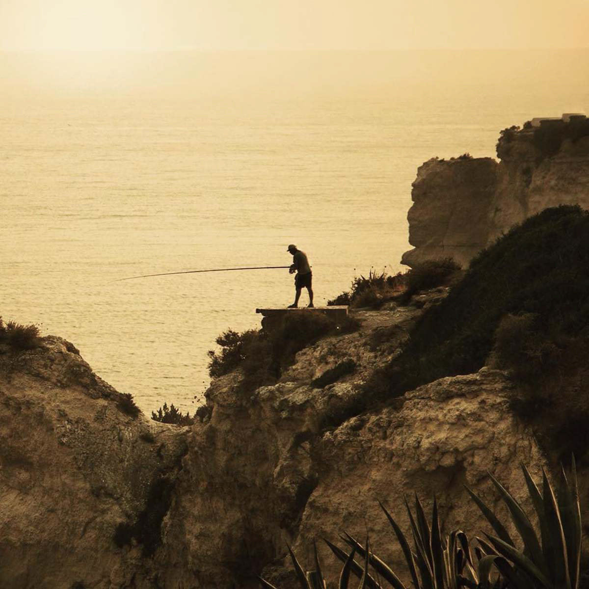 Fisherman at sea