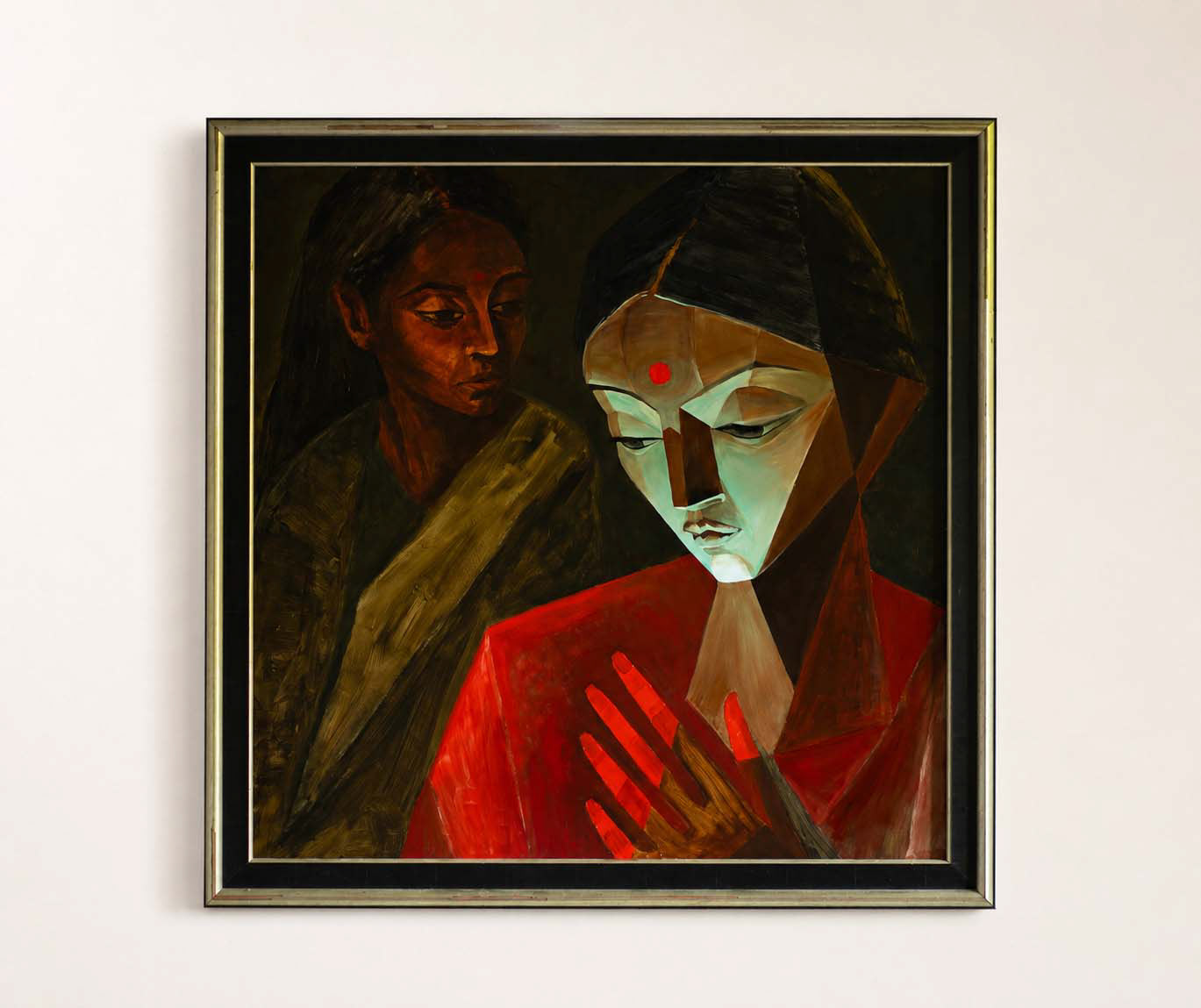 painting of vincent brons, inspired by Amrita sher gil