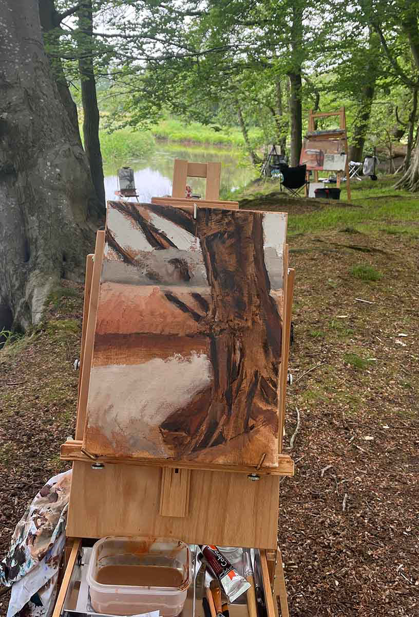 Warme en koele tonen in buiten schilderen
