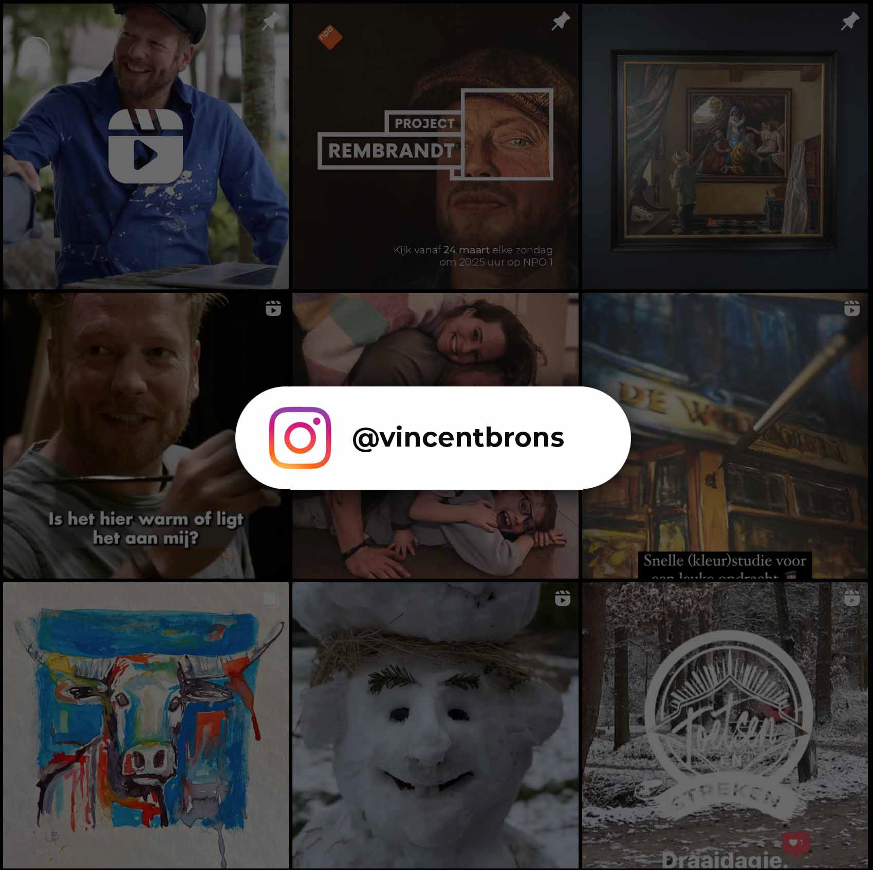 Instagram profiel Vincent Brons