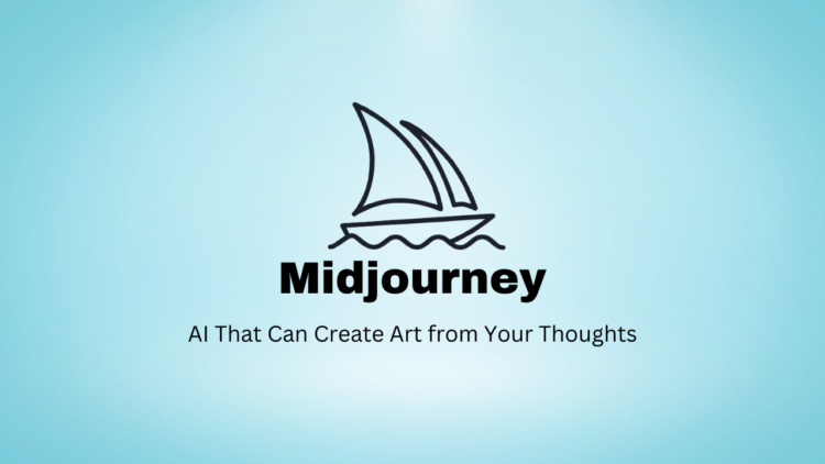 Midjourney AI logo and pay off