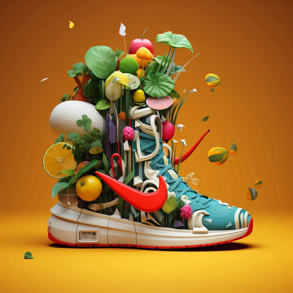 color explosion nike shoe