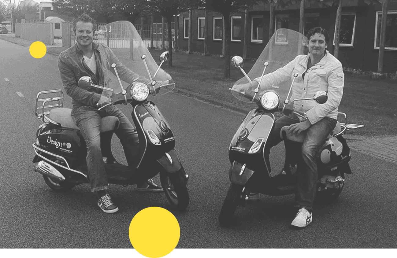 Vincent Brons en Jeroen Bakker B2Design Scooters