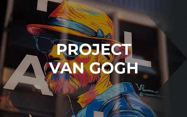 project van gogh op raam van vincent