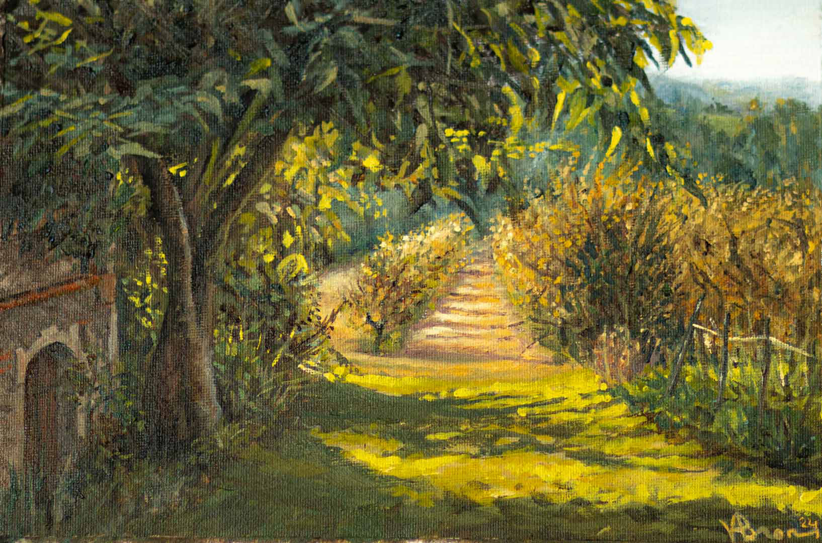 Dordogne - Teyssie - 20 x 30 cm / oil on paper