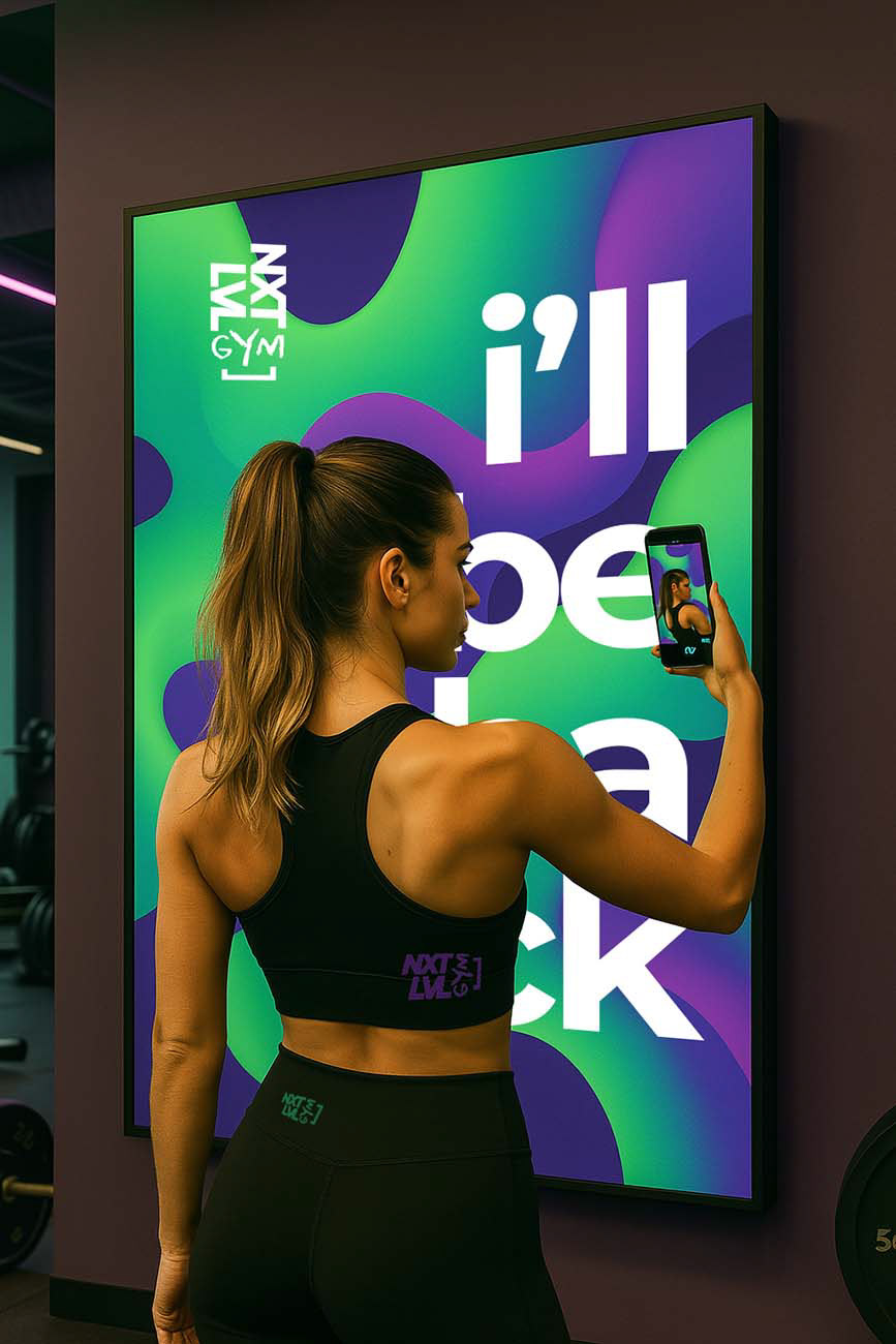 I'll be back - NXT LVL GYM campagne