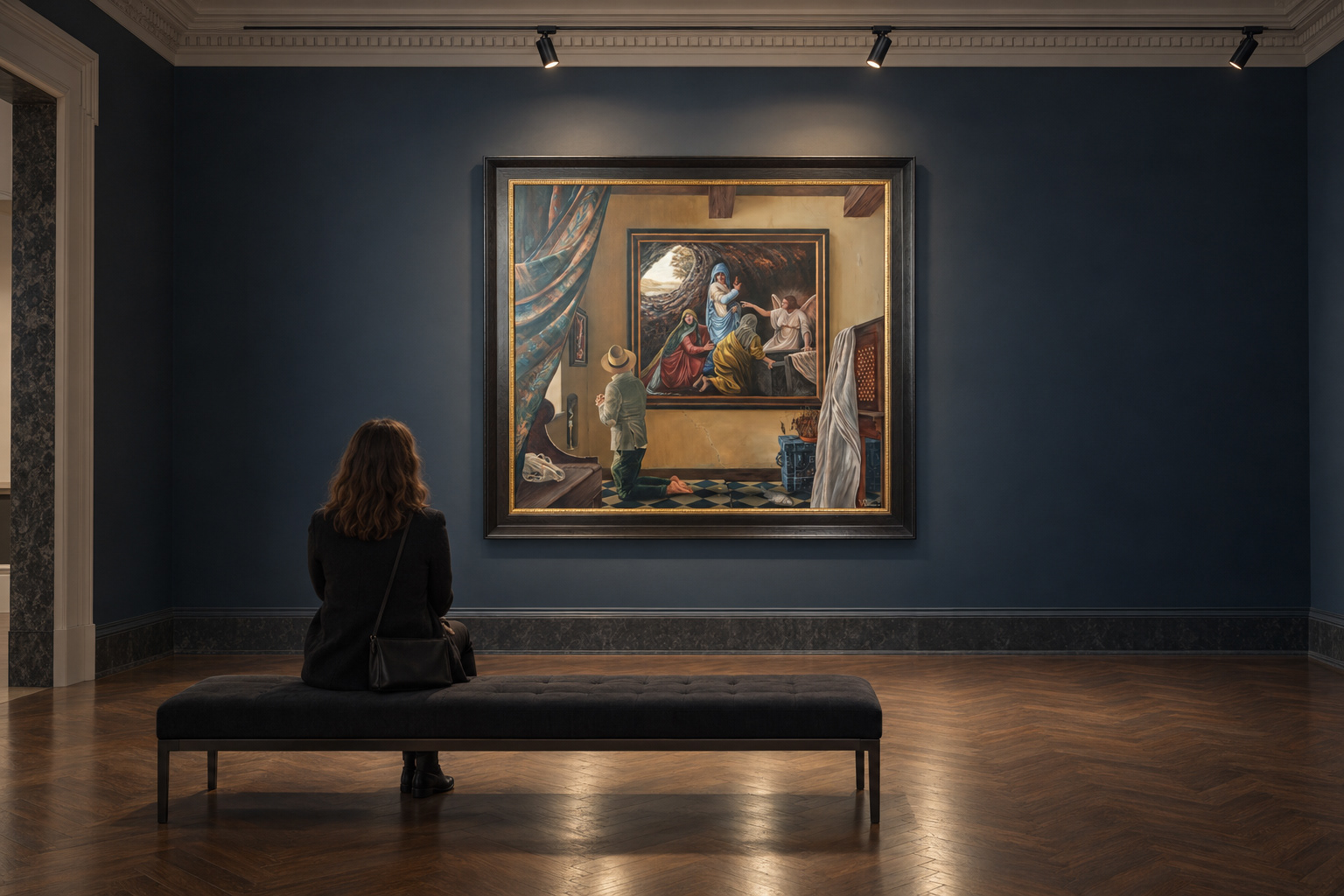 Gallery visualisation of “Het persoonlijk gebed” by Vincent Brons. Artwork shown to scale.