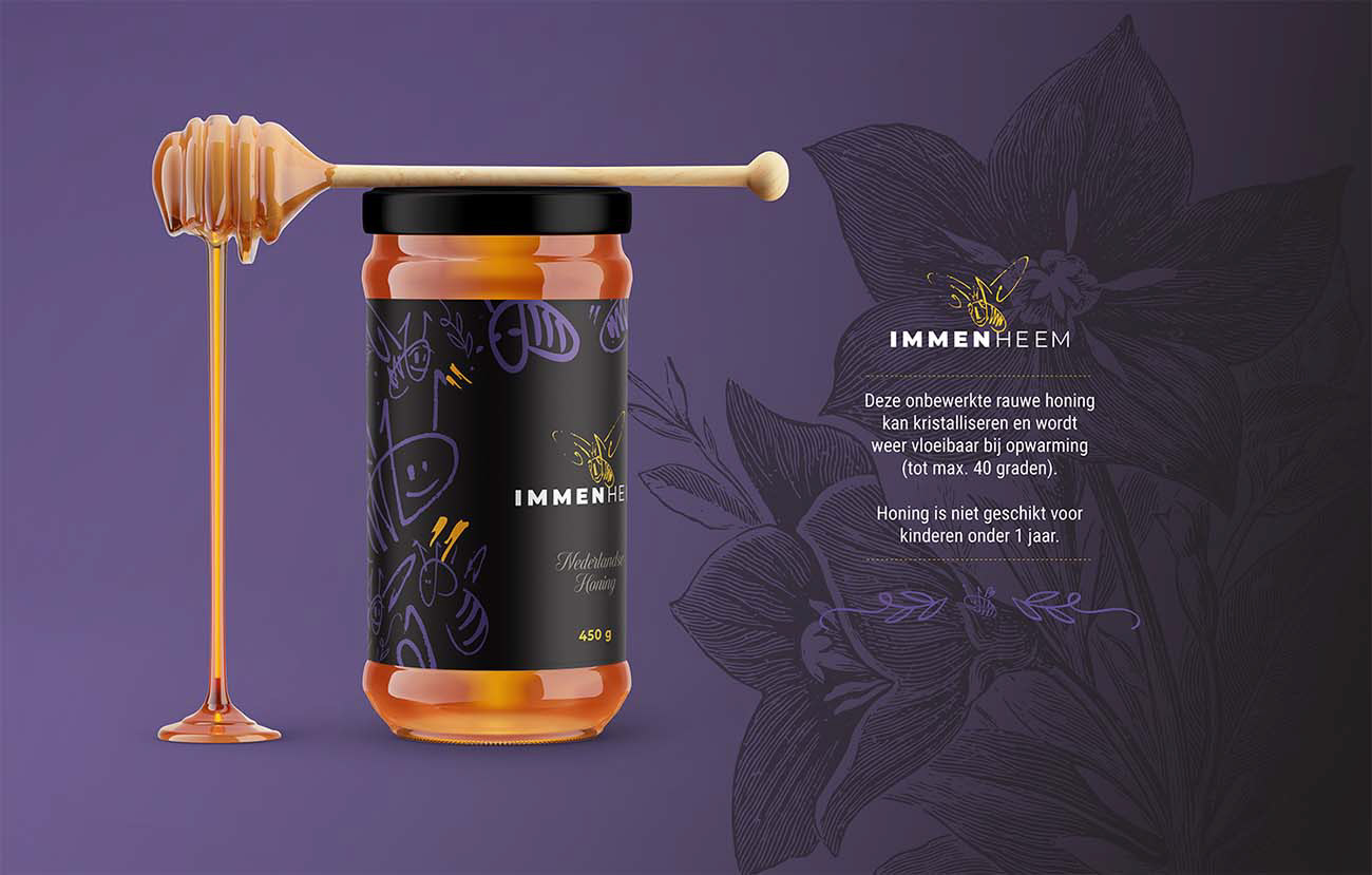 Immenheem Honing Etiket ontwerp