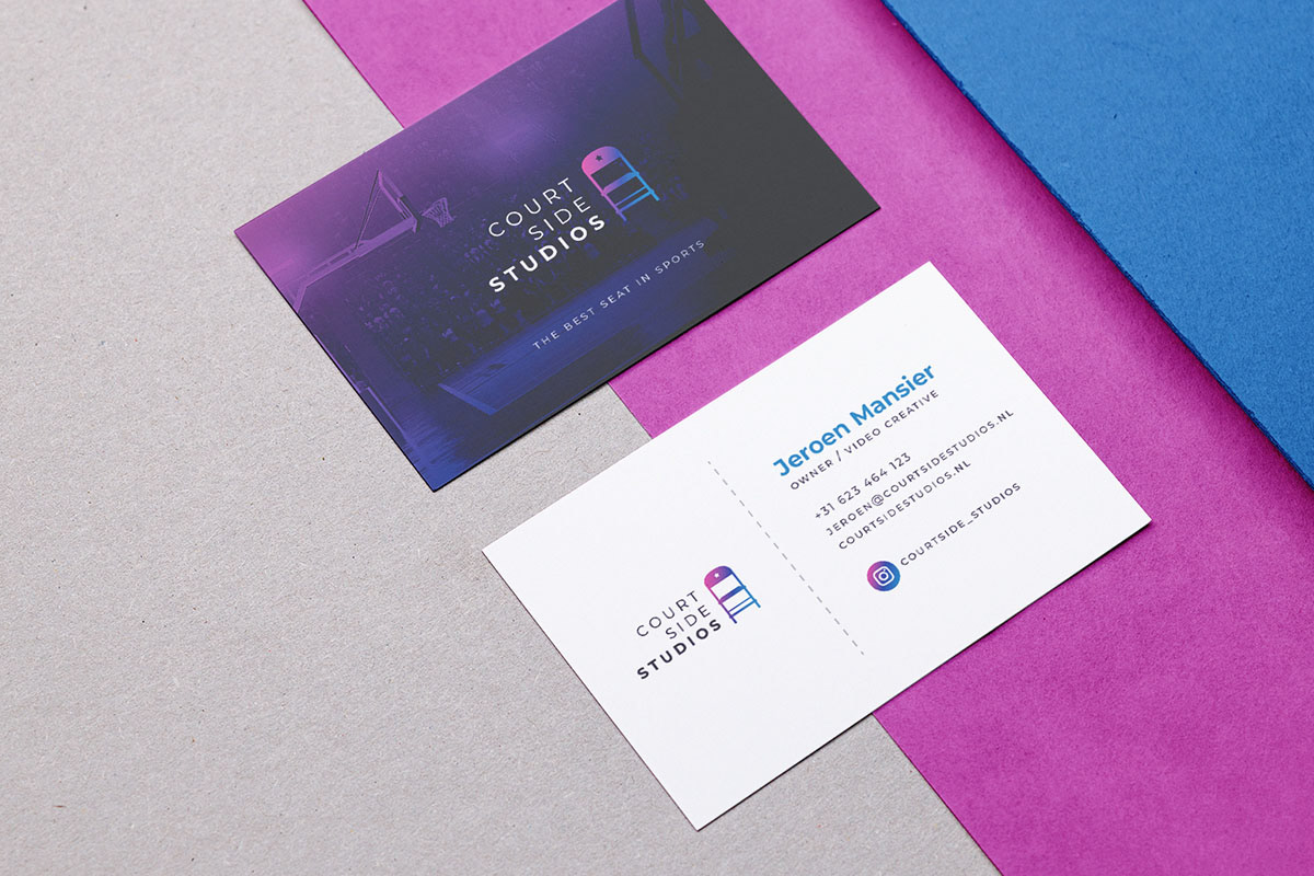Visitekaart ontwerp Courtside Studios